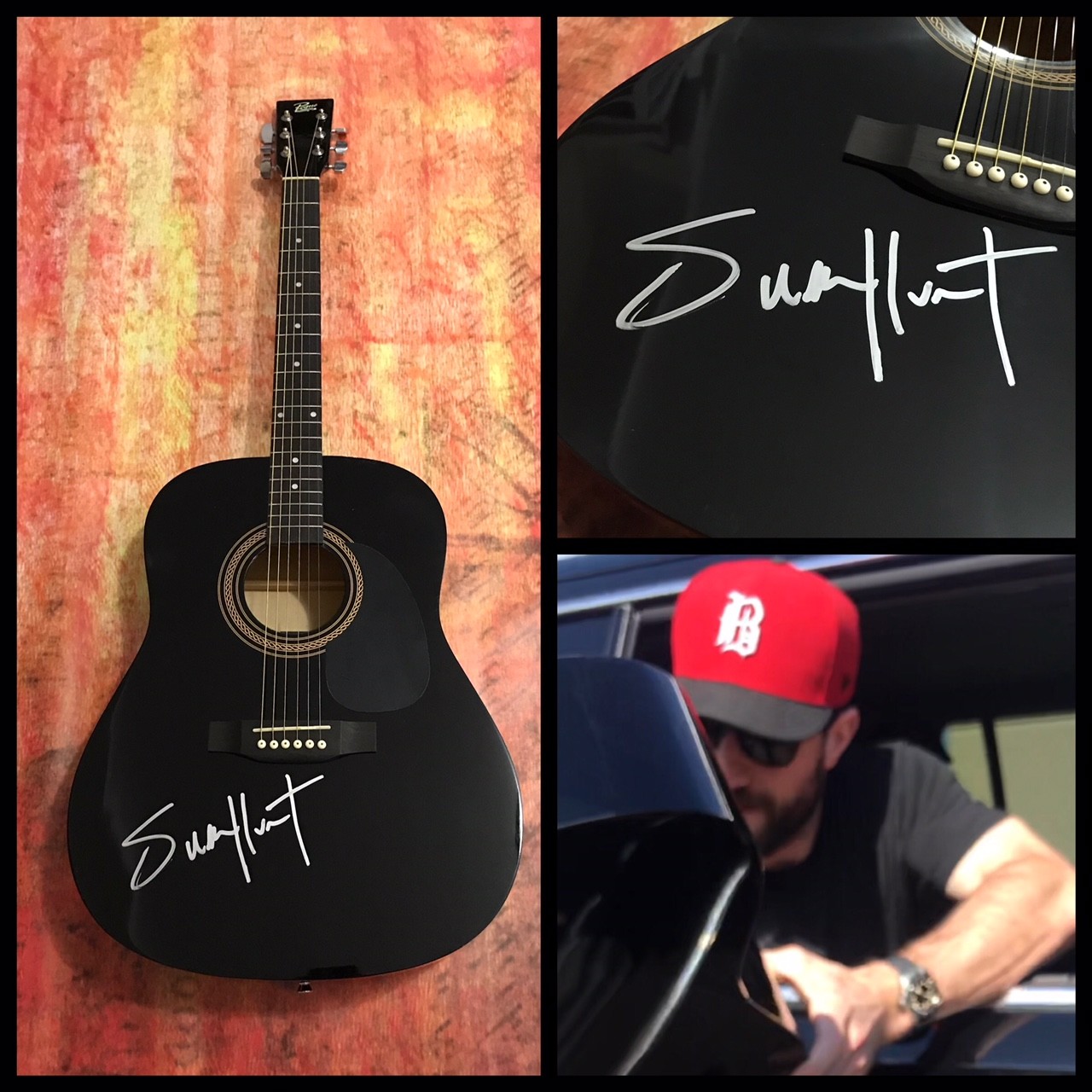 GFA Body Like a Back Road * SAM HUNT * Signed Acoustic Guitar EXACT PROOF COA