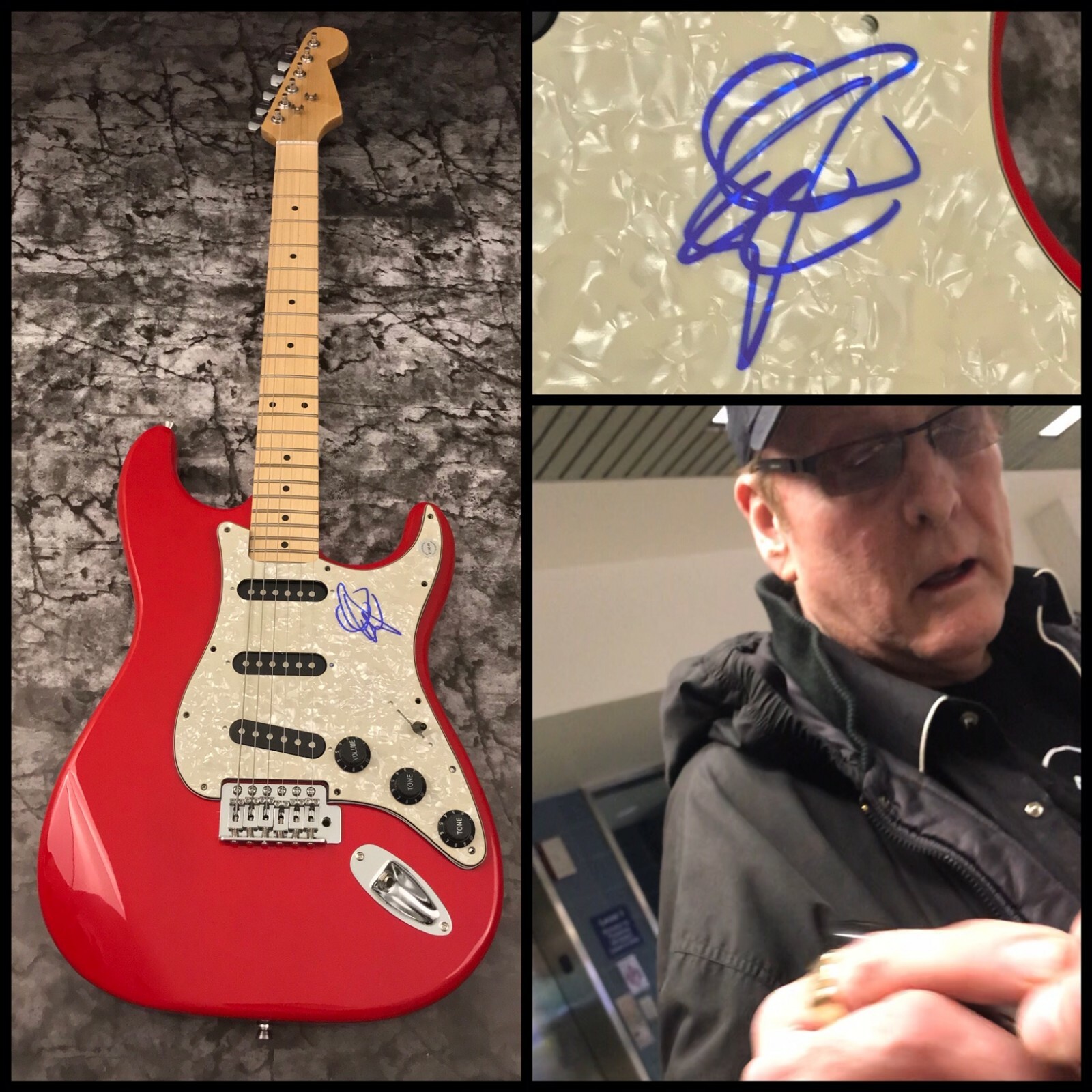 GFA Cheap Trick Guitarist * RICK NIELSEN * Signed Red Electric Guitar PROOF COA