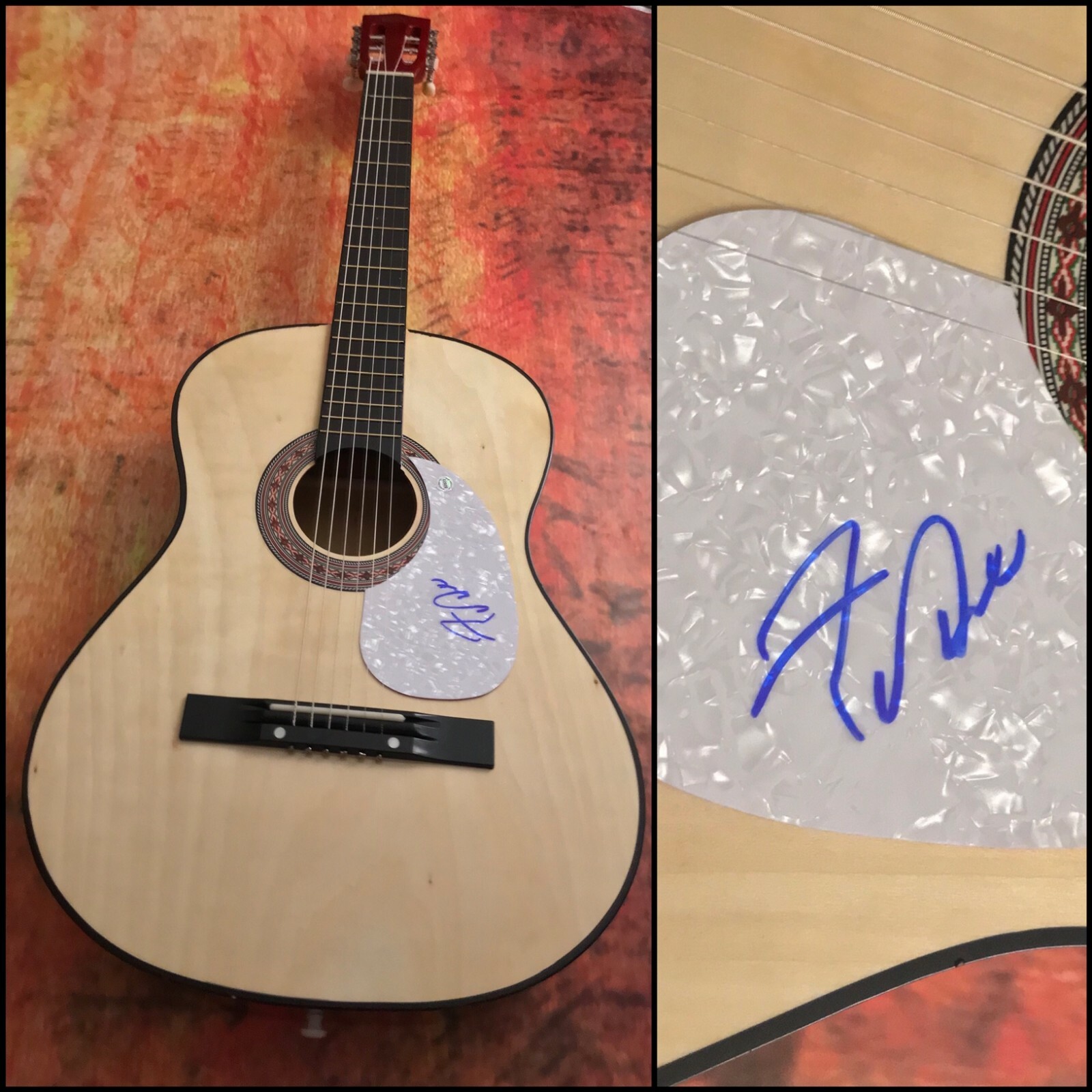 GFA Venus Why Teen Idol Legend * FRANKIE AVALON * Signed Acoustic Guitar F4 COA
