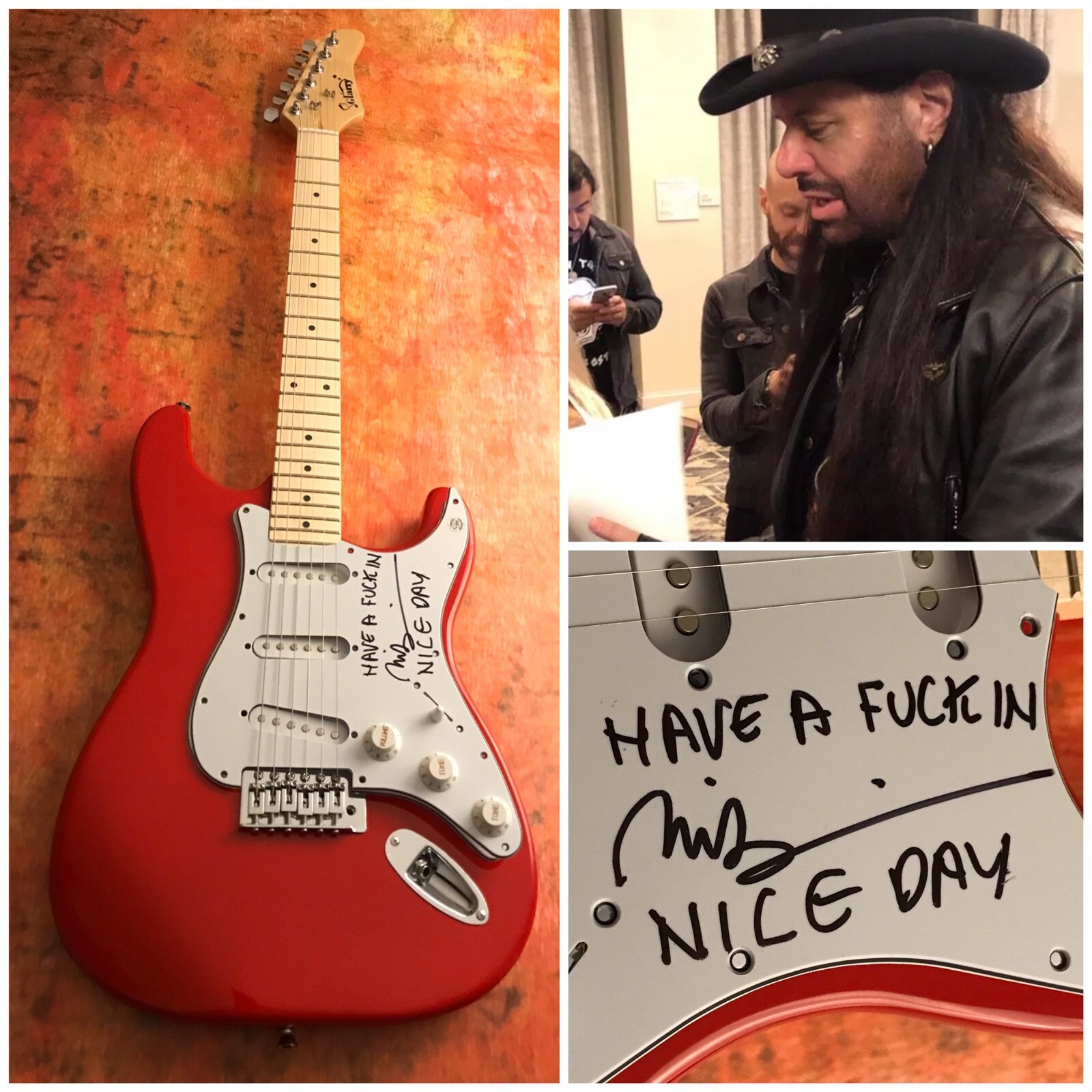 GFA Anthrax and DeathRiders * NEIL TURBIN * Signed Electric Guitar PROOF N3 COA
