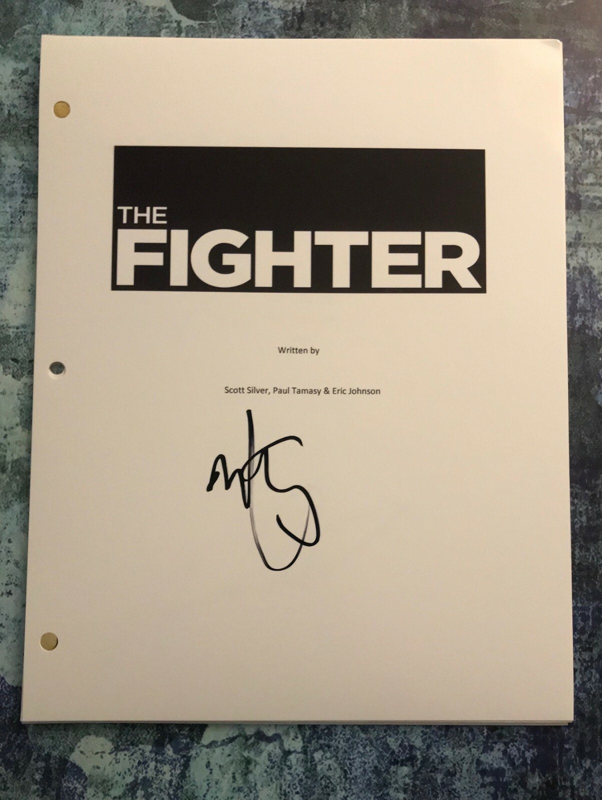 GFA The Fighter Movie * MARK WAHLBERG * Signed Full Page Movie Script COA
