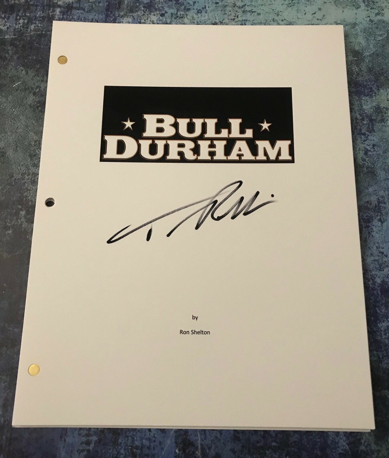 GFA Bull Durham Nuke * TIM ROBBINS * Signed Full Page Movie Script COA