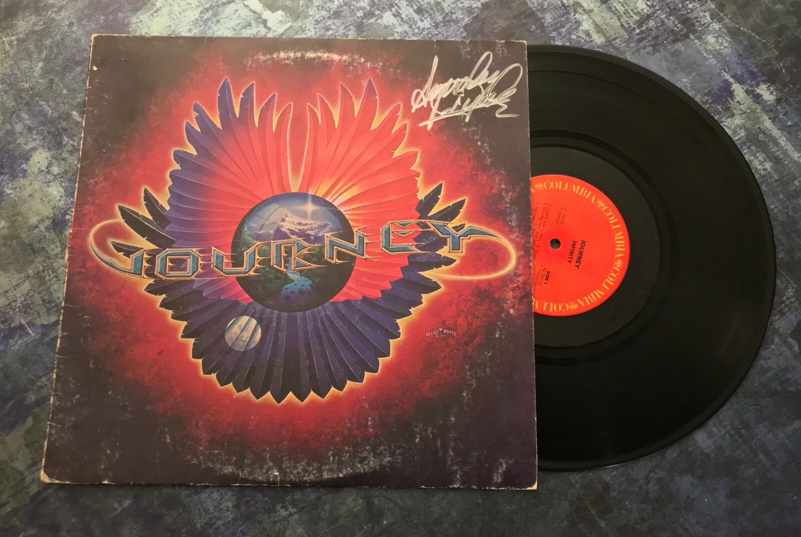 GFA Journey Band Drummer * AYNSLEY DUNBAR * Signed Record Album A1 COA
