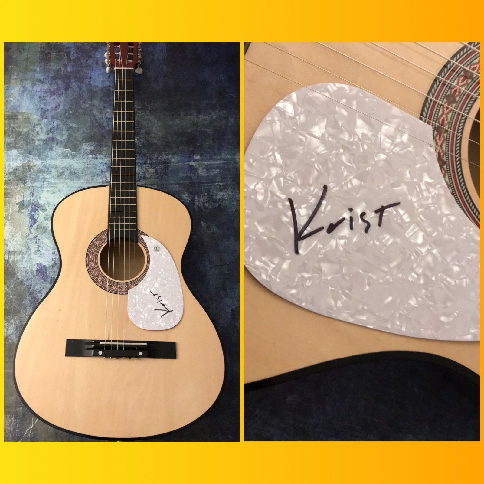 GFA Nirvana Original Bassist * KRIST NOVOSELIC * Signed Acoustic Guitar K4 COA
