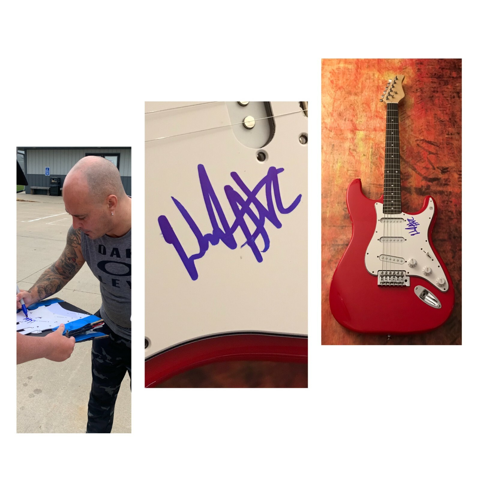 GFA Mushroomhead Band Star * WAYLON REAVIS * Signed Electric Guitar PROOF W1 COA