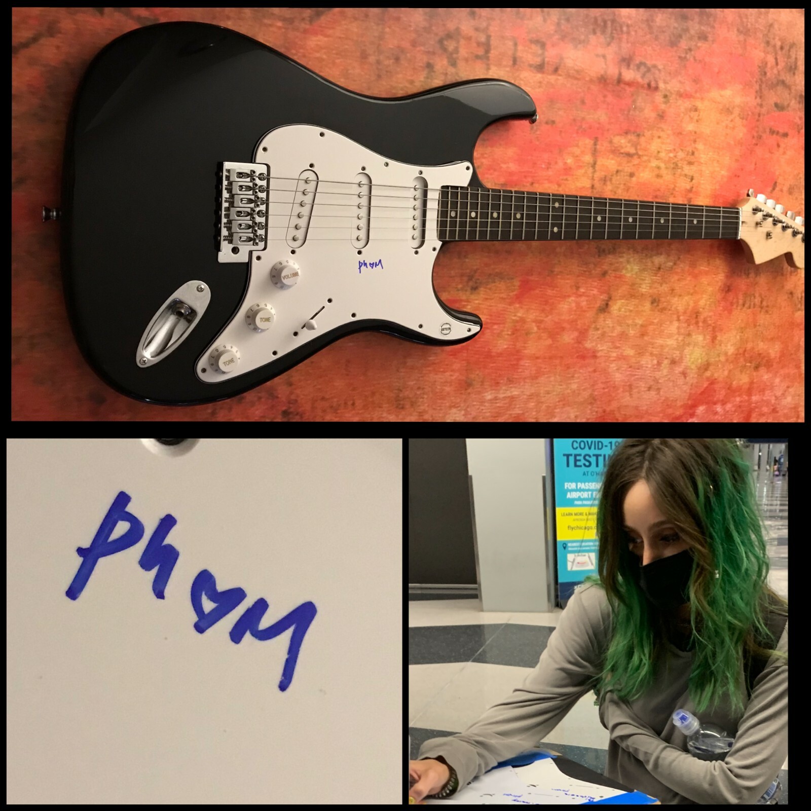 GFA dead yet & Sorry Mama Star * PHEM * Signed Electric Guitar PROOF P2 COA