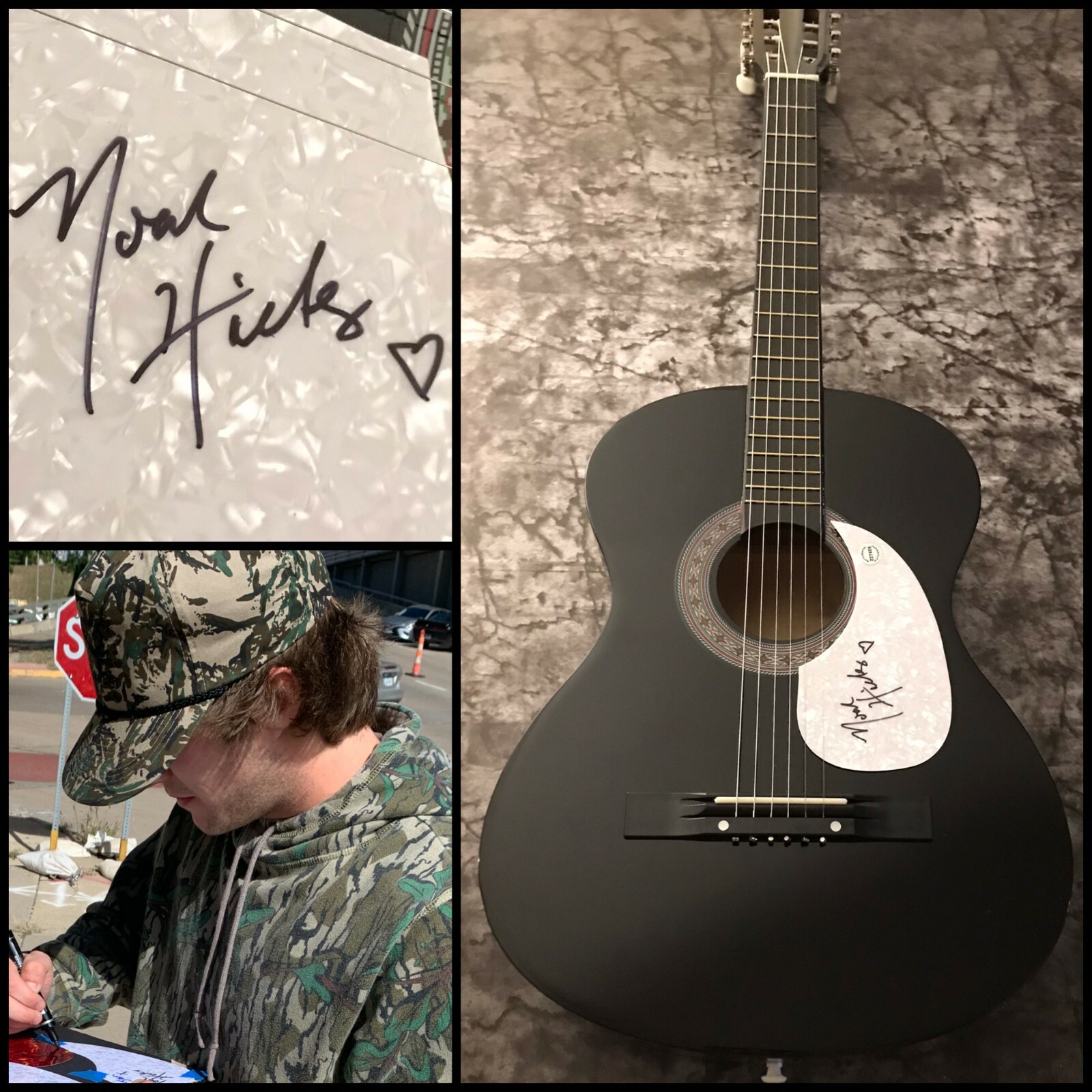 GFA I Can Tell You're Small Town * NOAH HICKS * Signed Acoustic Guitar N4 COA
