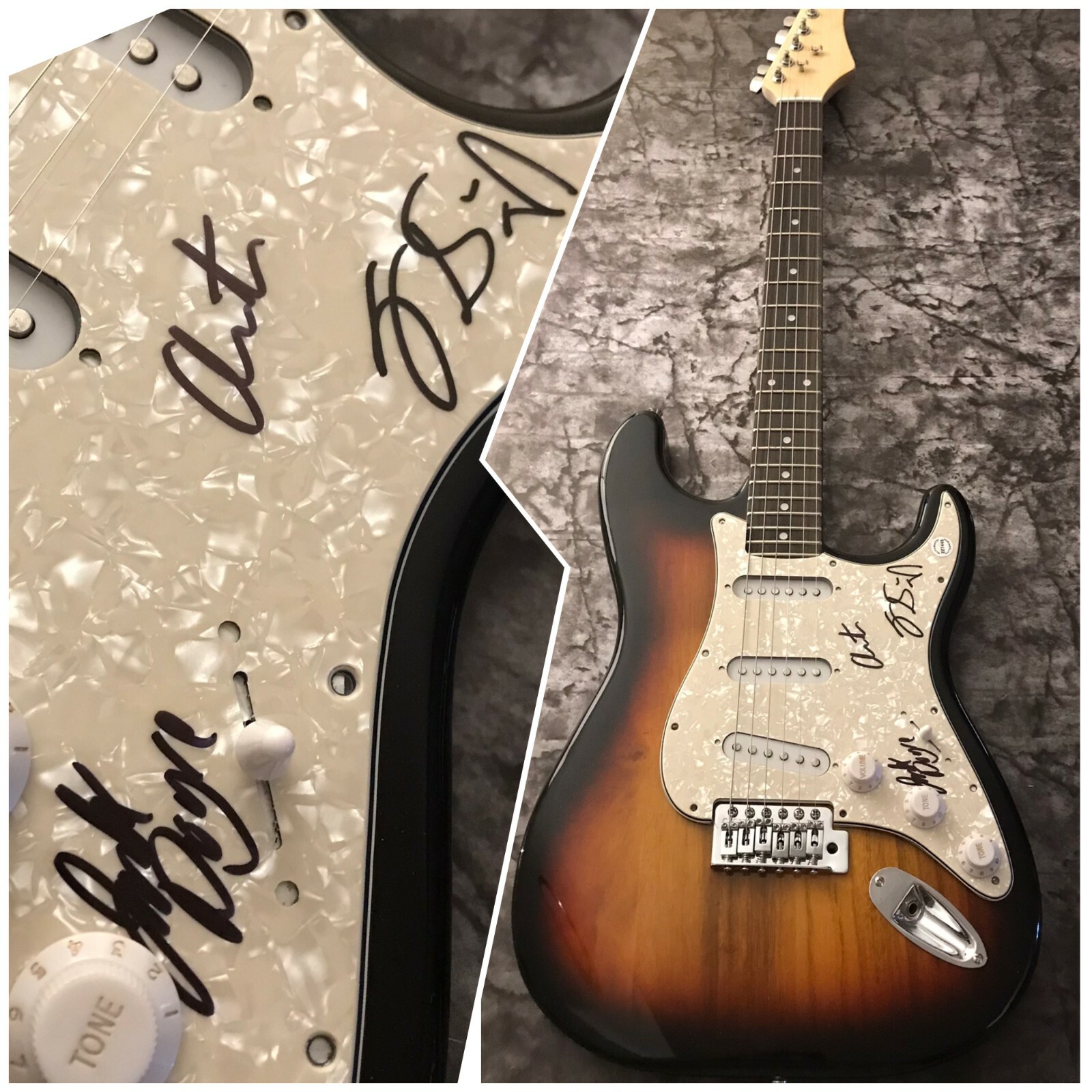 GFA Somersault x3 Band * BEACH FOSSILS * Signed Electric Guitar B1 COA