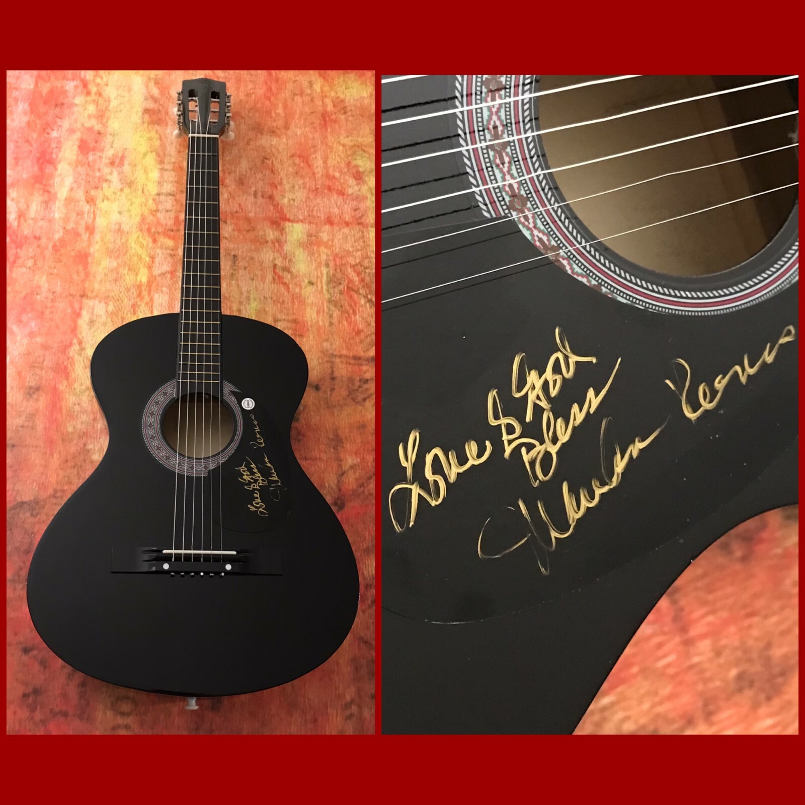 GFA and the Vandellas Star * MARTHA REEVES * Signed Acoustic Guitar COA
