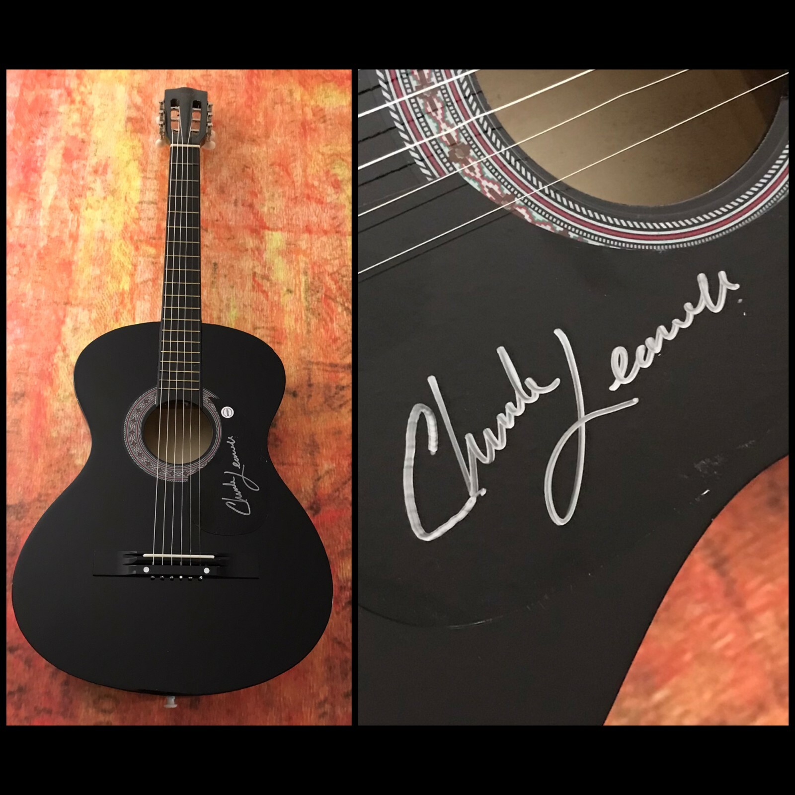 GFA Honky Tonk Woman Star * CHUCK LEAVELL * Signed Acoustic Guitar C4 COA
