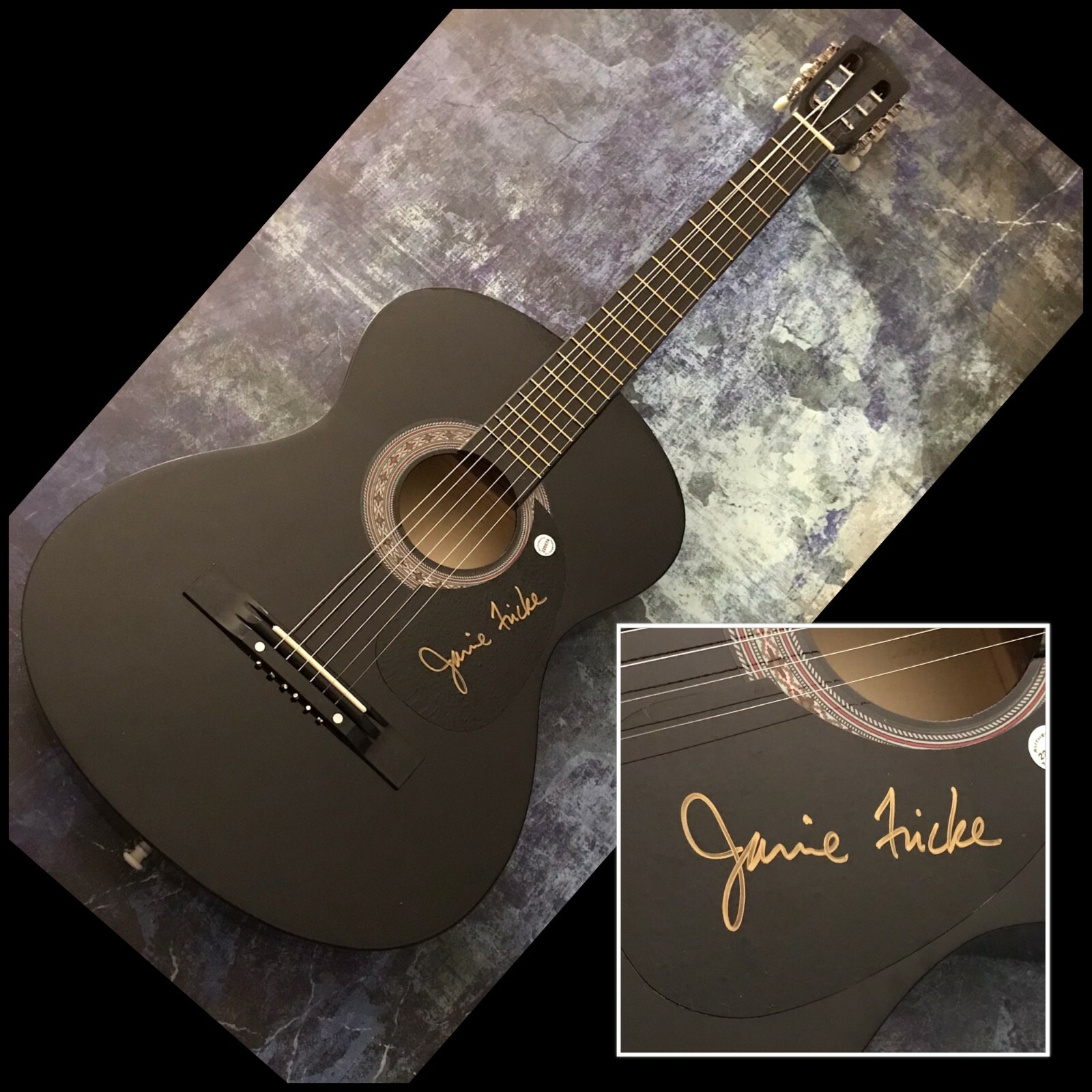 GFA Stranger It Ain't Easy * JANIE FRICKE * Signed Acoustic Guitar J3 COA
