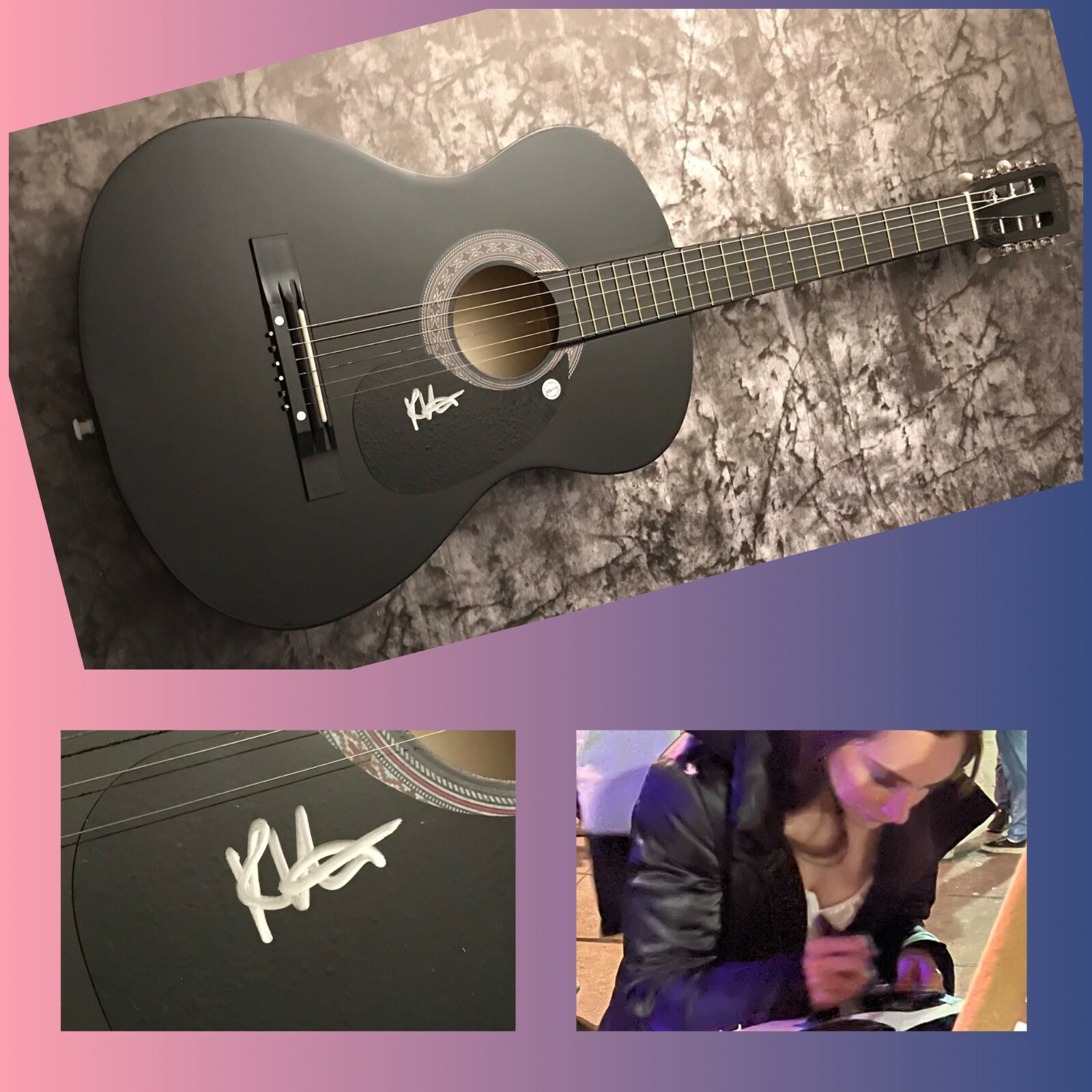 GFA Fire and How Lucky * RACHEL HORTER * Signed Acoustic Guitar PROOF R4 COA
