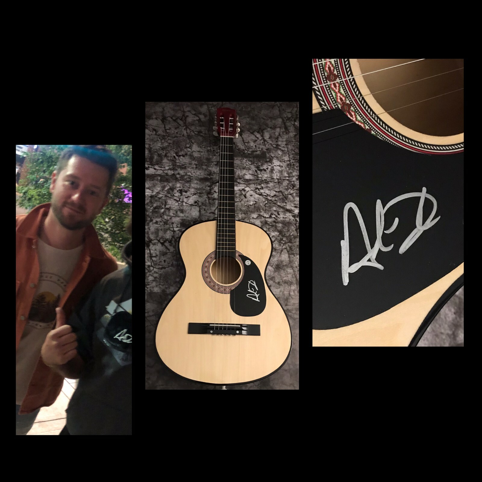 GFA Another - Famous Country Star * ADAM DOLEAC * Signed Acoustic Guitar A4 COA