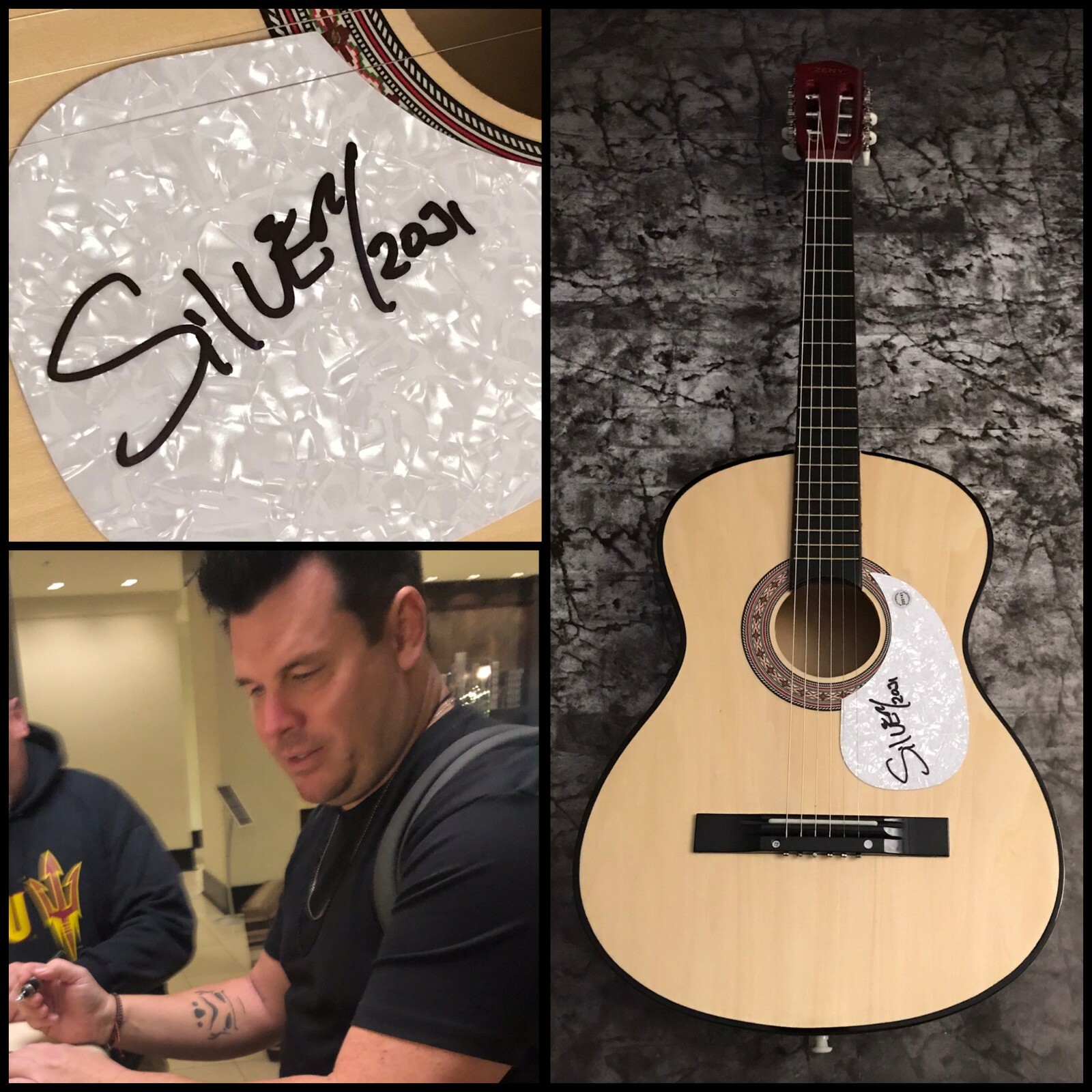 GFA Dixieland Delight * DEE JAY SILVER * Signed DJ Acoustic Guitar PROOF D2 COA
