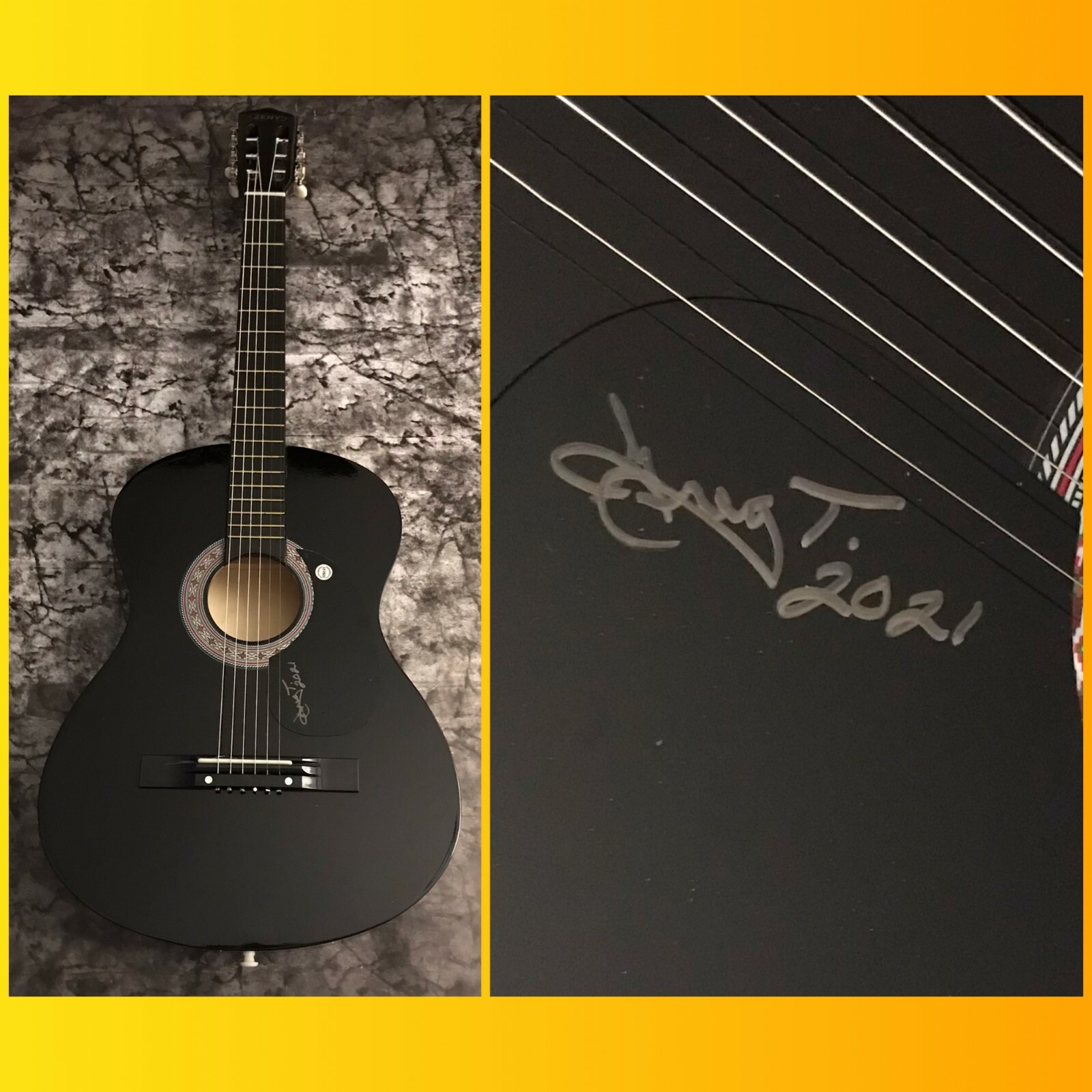 GFA Lynyrd Skynyrd & Blackfoot * GREG T. WALKER * Signed Acoustic Guitar G1 COA