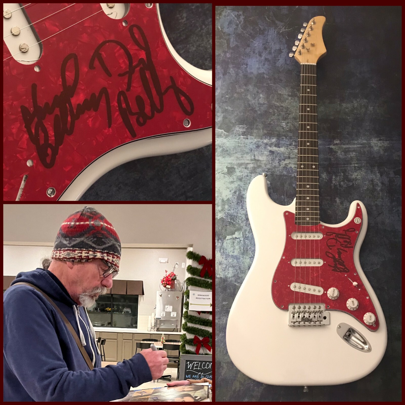 GFA David & Howard * THE BELLAMY BROTHERS * Signed Electric Guitar PROOF B3 COA