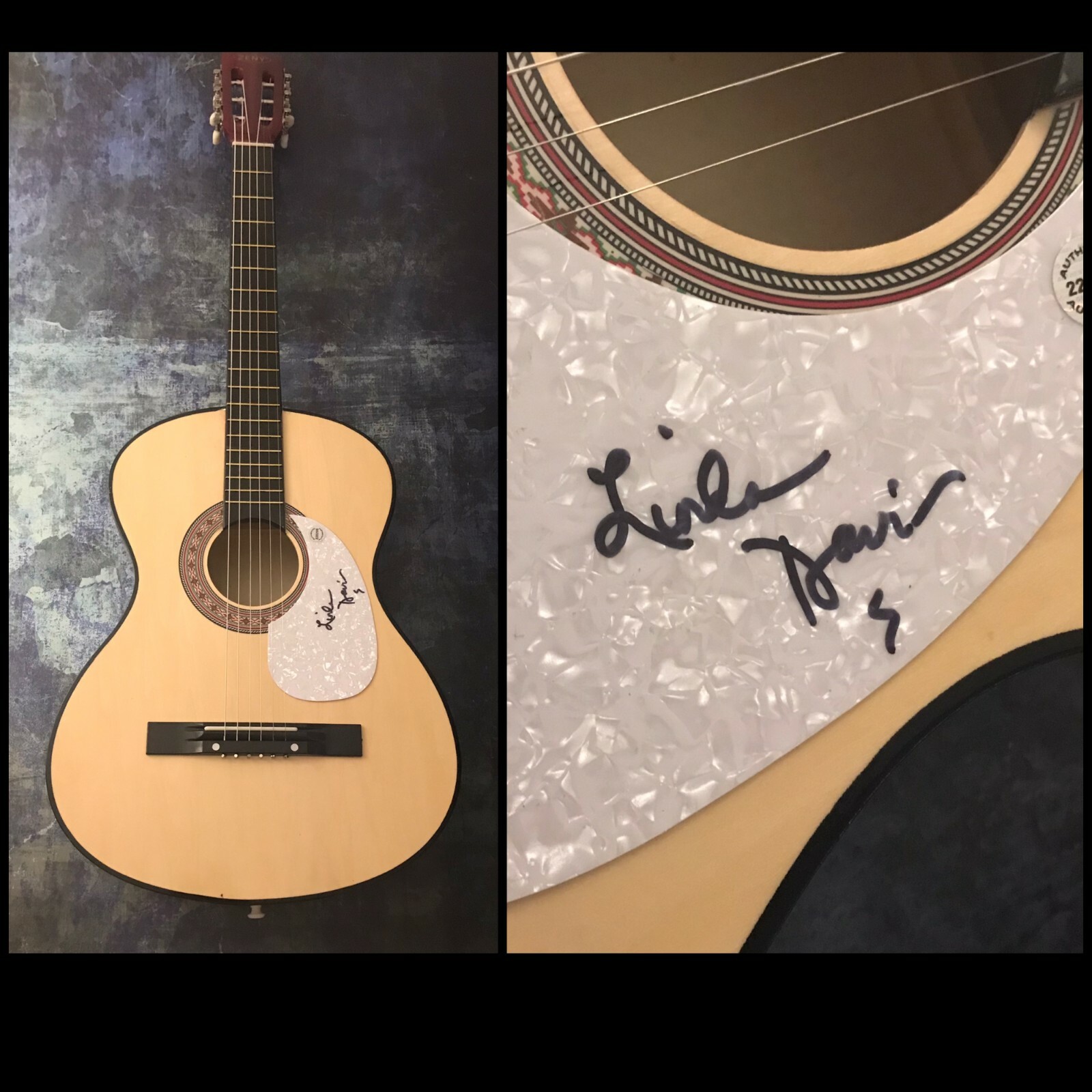 GFA Does He Love You Country Star * LINDA DAVIS * Signed Acoustic Guitar L2 COA
