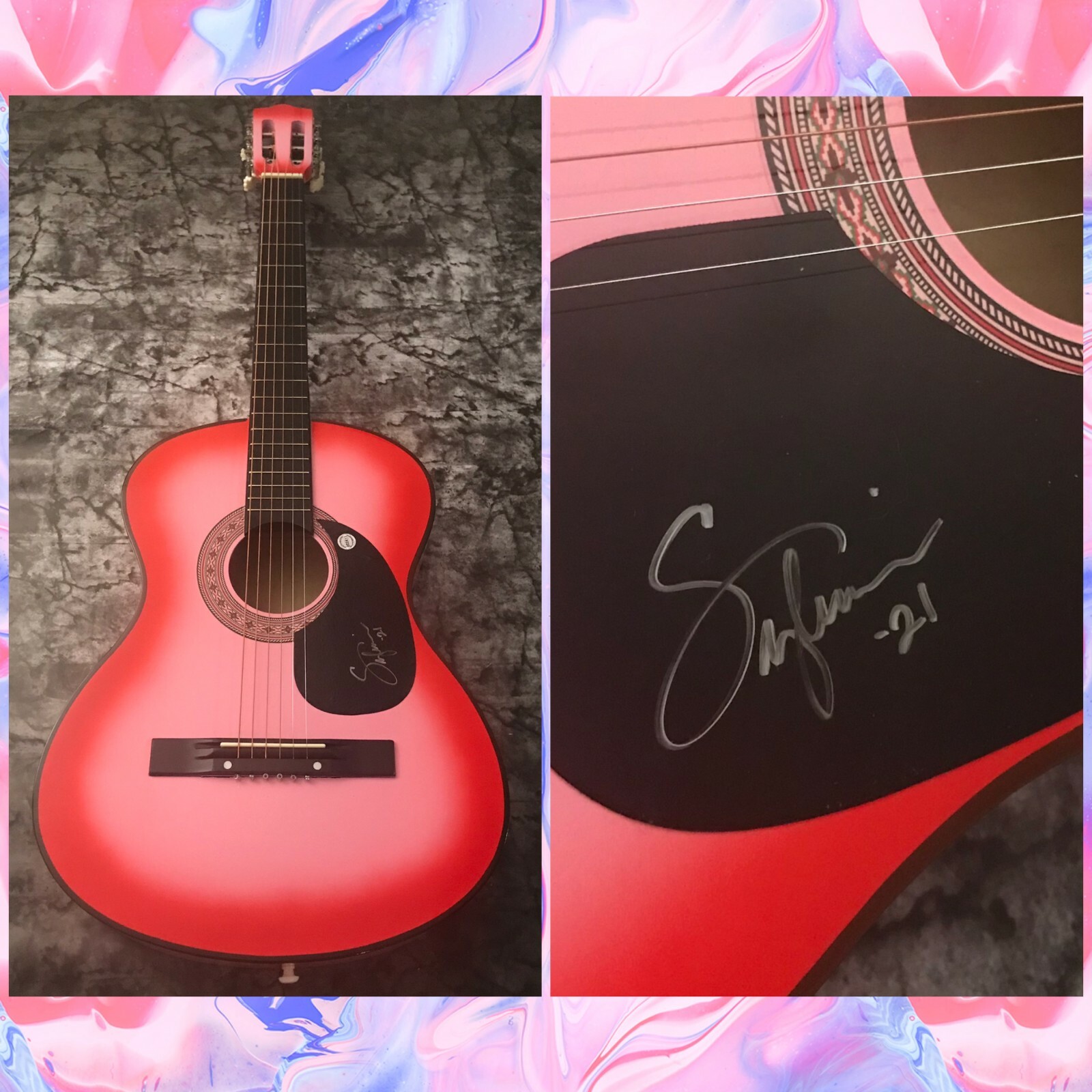 GFA Country Star Nobody Drifter * SYLVIA HUTTON * Signed Acoustic Guitar S3 COA
