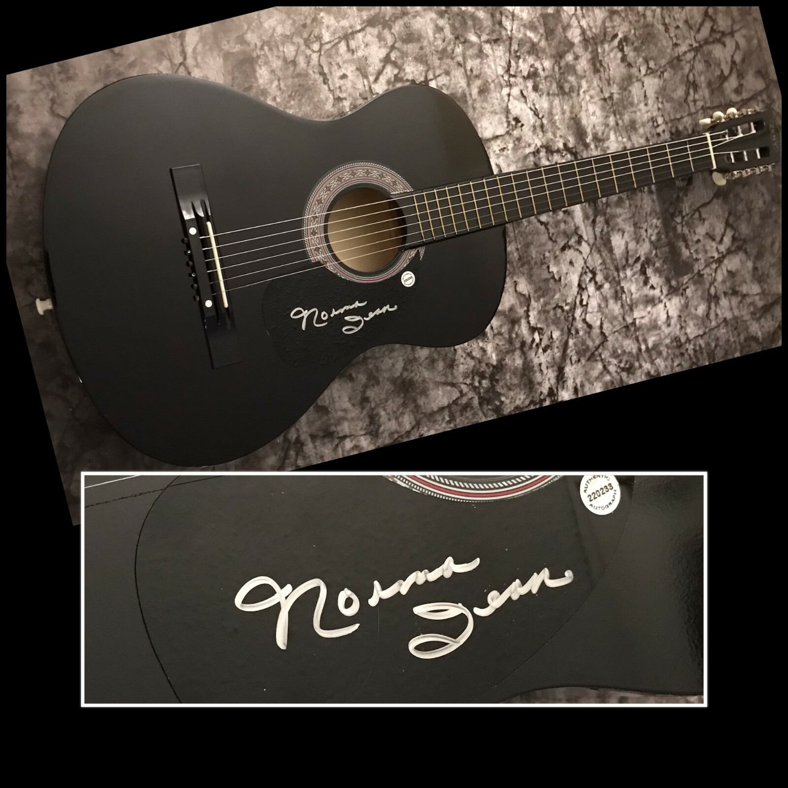 GFA Let's Go All the Way Star * NORMA JEAN * Signed Acoustic Guitar COA
