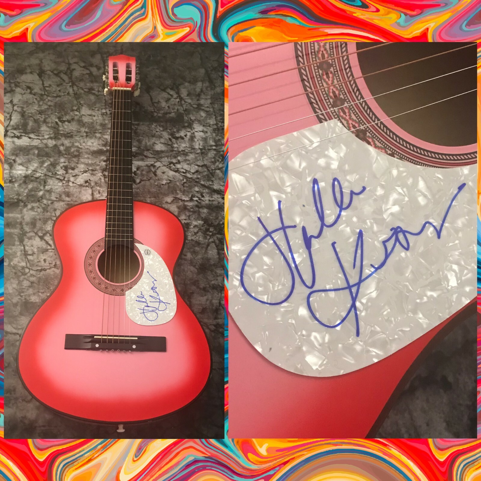 GFA Finally Whatever You Do * HALLE KEARNS * Signed Acoustic Guitar PROOF H2 COA