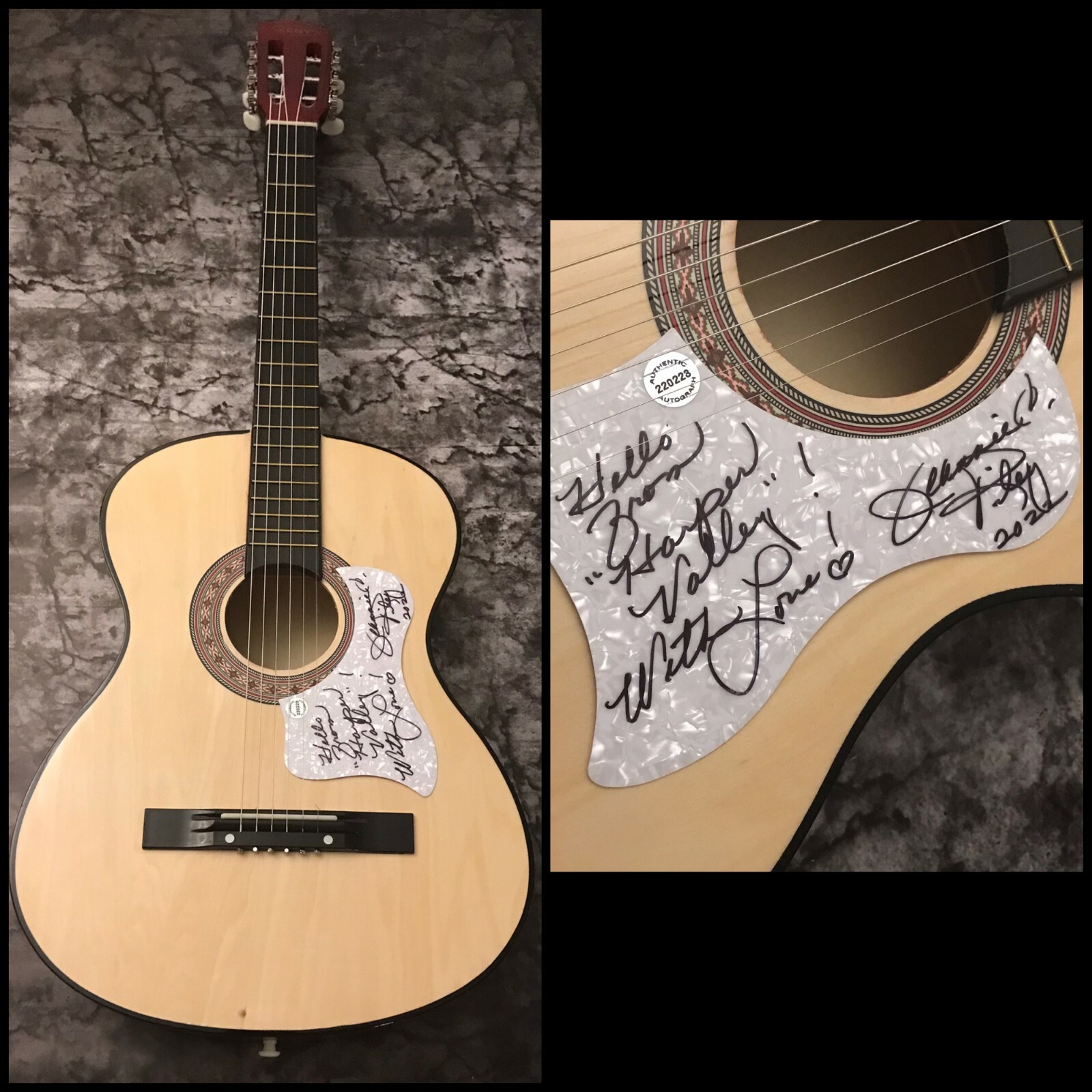 GFA Harper Valley PTA Star * JEANNIE C. RILEY * Signed Acoustic Guitar COA