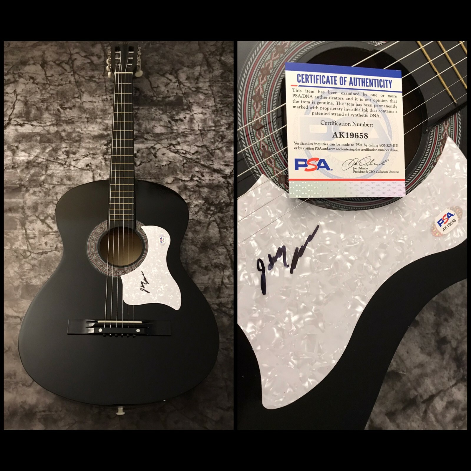 PSA Lookin' for Love Star * JOHNNY LEE * Signed Acoustic Guitar COA