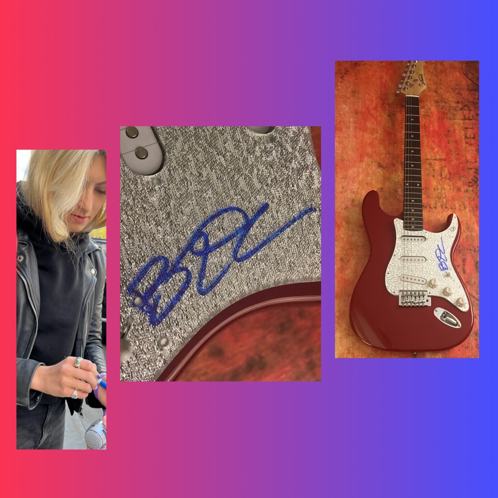 GFA Sexy Figure it Out Star * BLU DeTIGER * Signed Electric Guitar PROOF COA