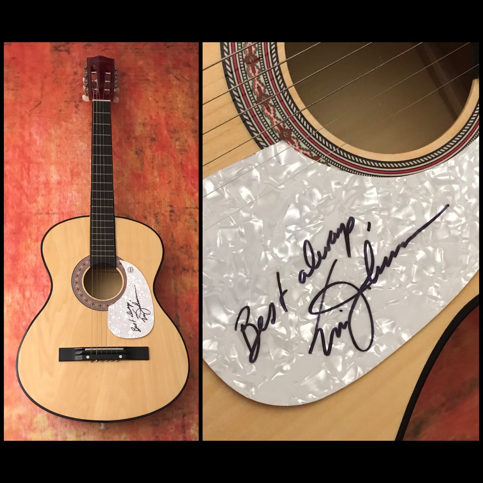 GFA Cliffs of Dover Guitarist * ERIC JOHNSON * Signed Acoustic Guitar E2 COA
