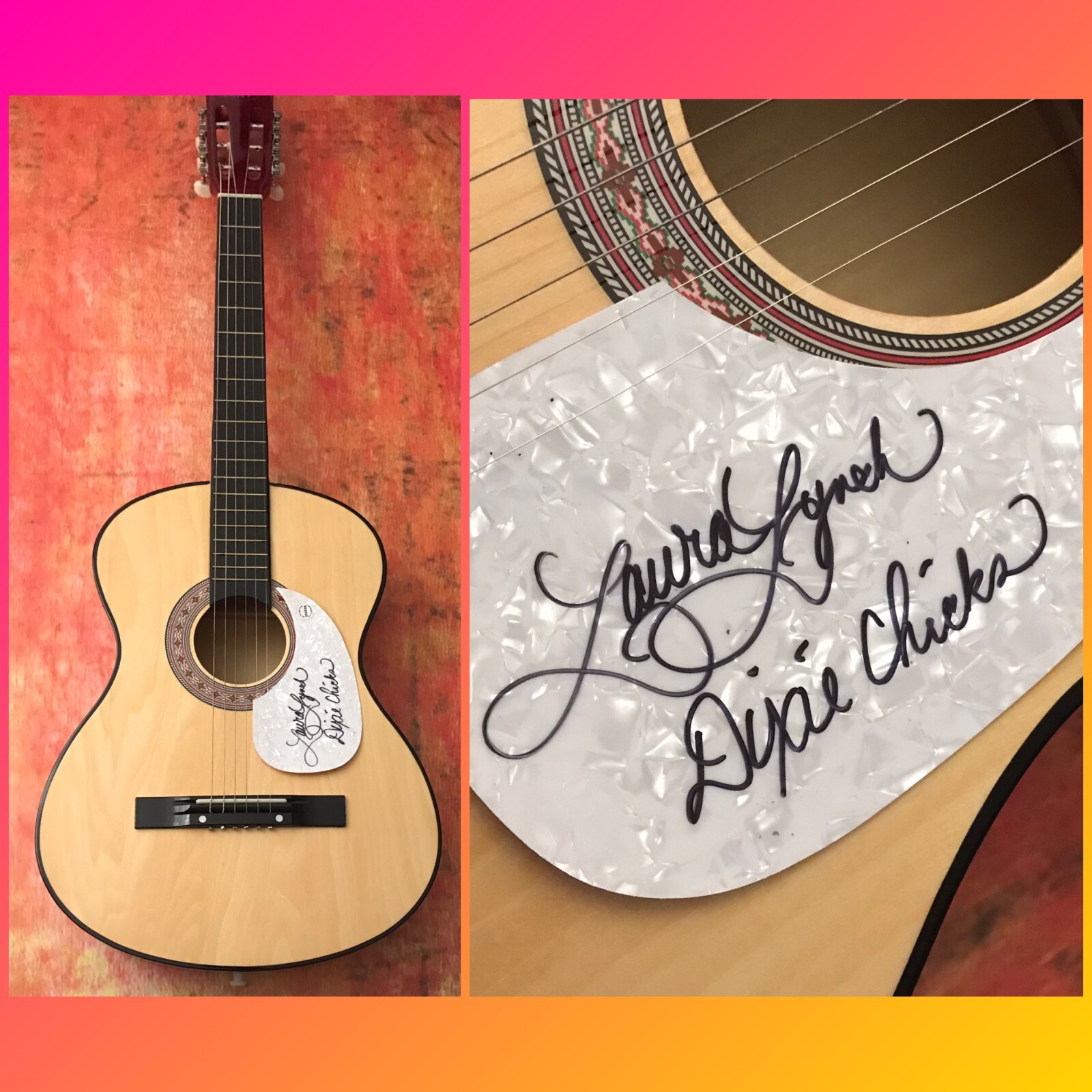 GFA The Dixie Chicks Original * LAURA LYNCH * Signed Acoustic Guitar L3 COA
