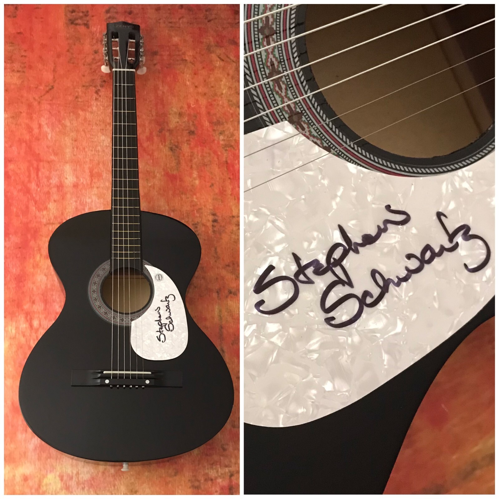 GFA Godspell Wicked & Pippin * STEPHEN SCHWARTZ * Signed Acoustic Guitar S1 COA
