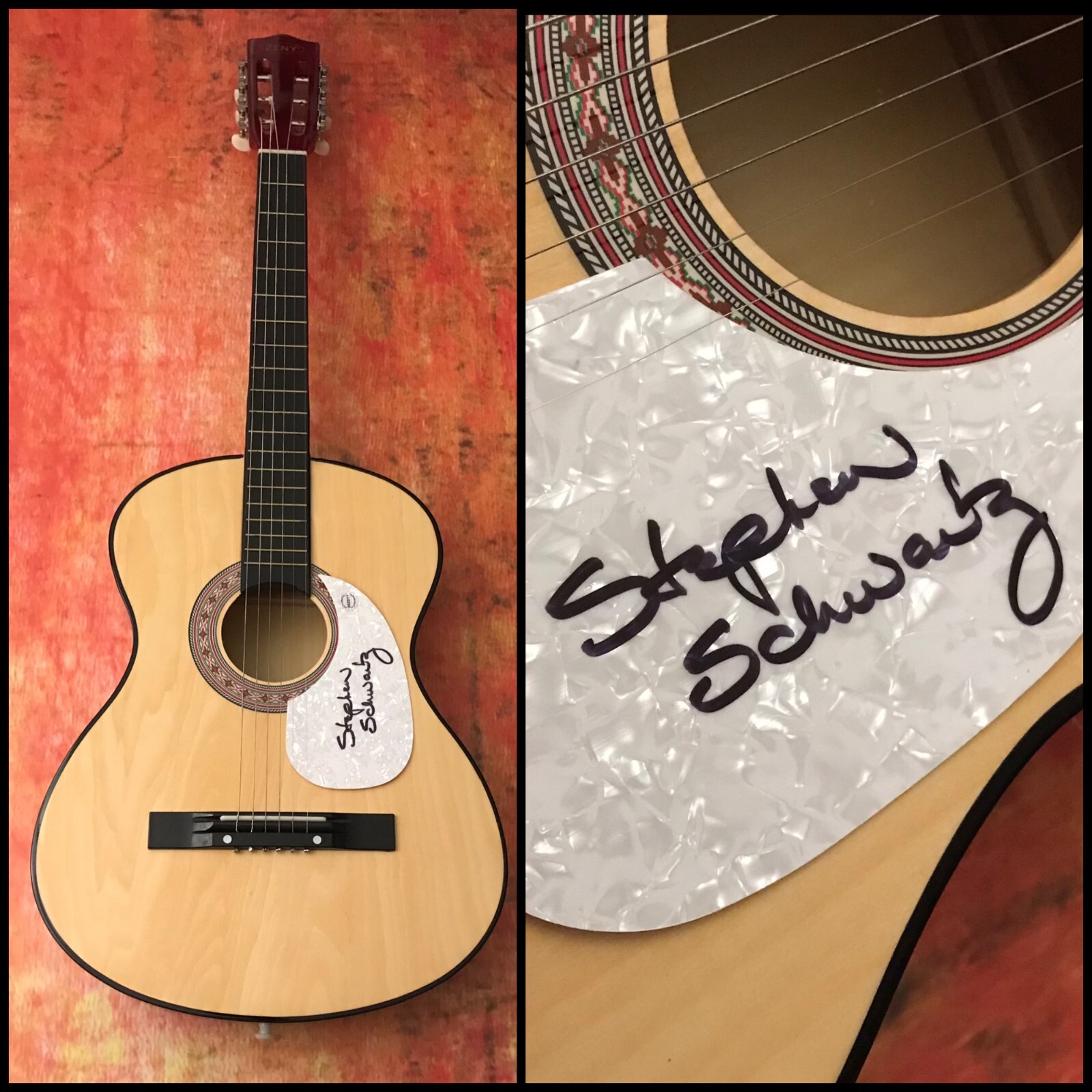 GFA Godspell Wicked & Pippin * STEPHEN SCHWARTZ * Signed Acoustic Guitar S2 COA
