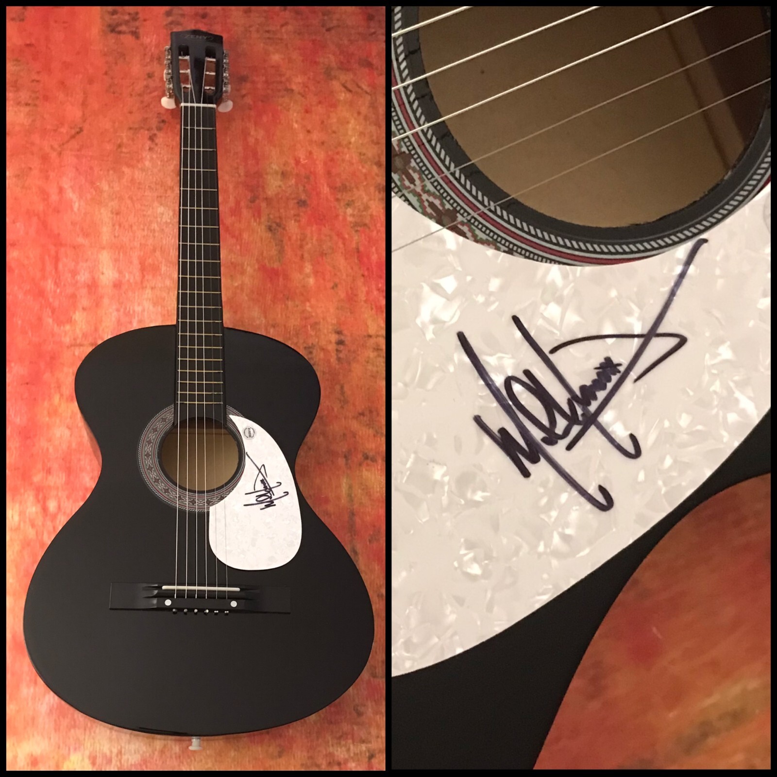 GFA Alabama Band Drummer * MARK HERNDON * Signed Acoustic Guitar M3 COA
