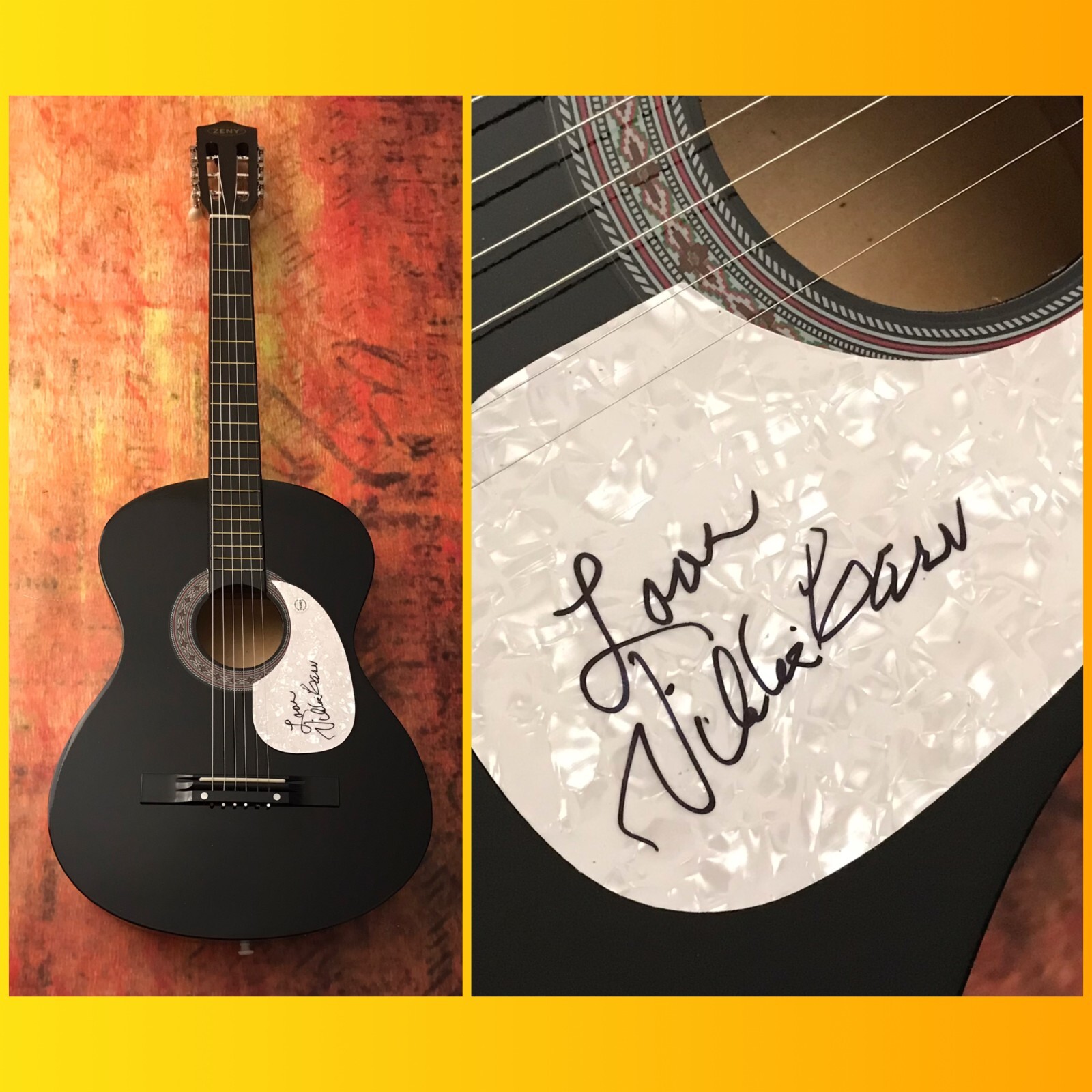 GFA It Must Be Him Star * VIKKI CARR* Signed Acoustic Guitar COA
