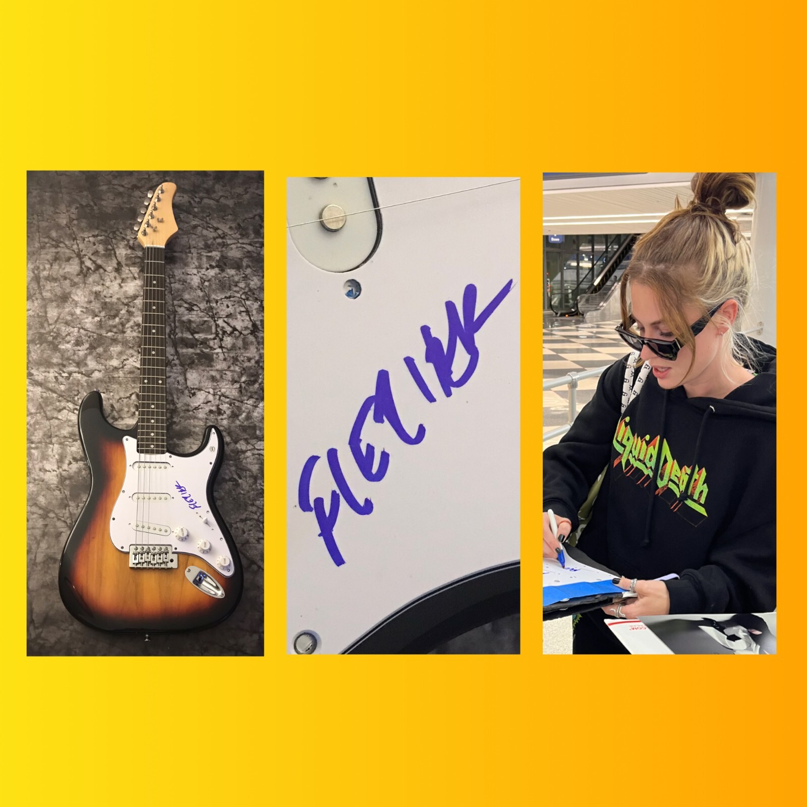 GFA Bitter & Arcade Sexy Star * CARI FLETCHER * Signed Electric Guitar COA