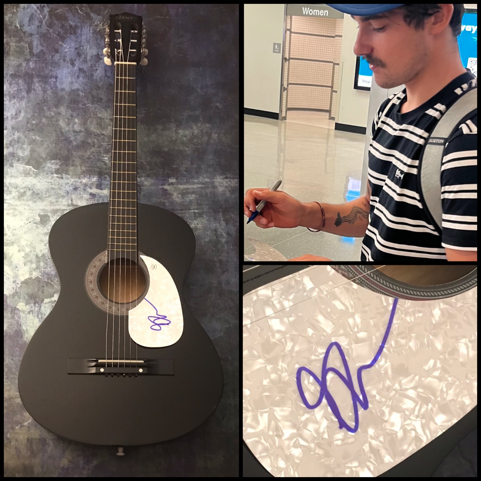 GFA Weekend Friend Star * GOTH BABE * Signed Electric Guitar PROOF COA