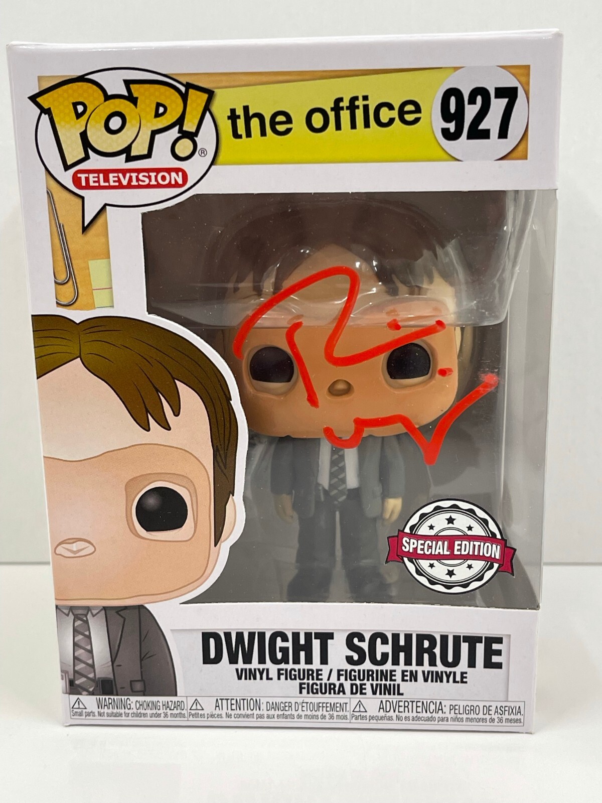 RAINN WILSON DWIGHT SCHRUTE SIGNED THE OFFICE FUNKO FIGURE 927 BECKETT COA 1