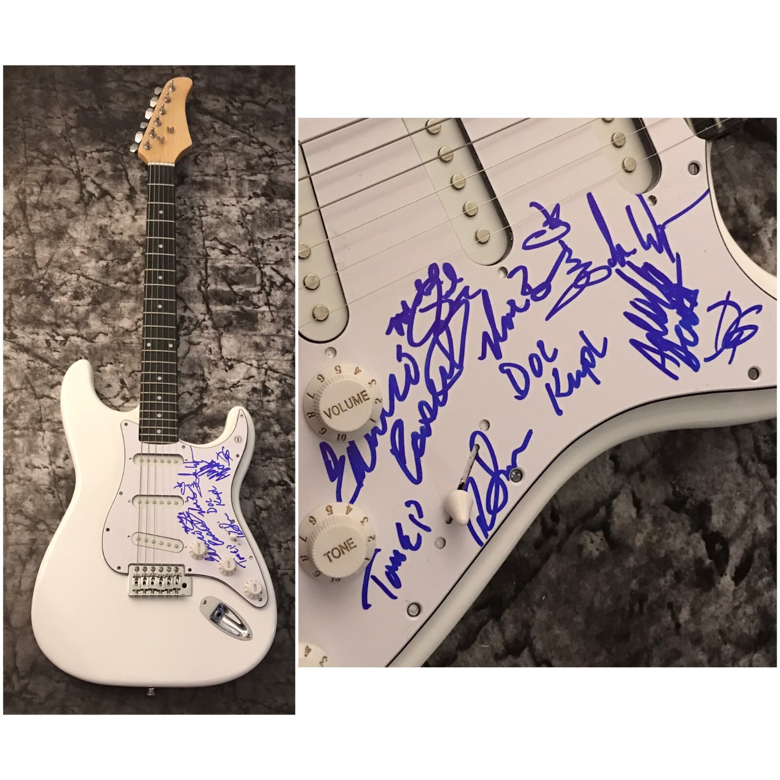 GFA Funk Full x10 Band * TOWER OF POWER * Signed Electric Guitar PROOF COA