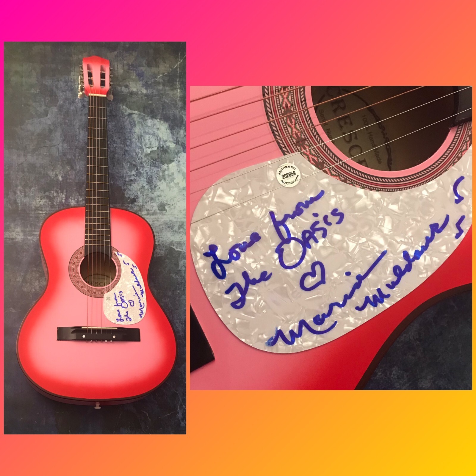 GFA Midnight at the Oasis * MARIA MULDAUR * Signed Acoustic Guitar COA
