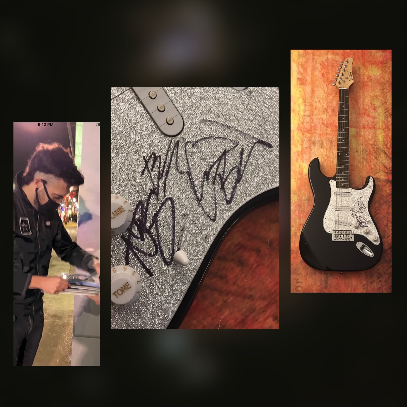 GFA Dustin Bates x3 Vessels * STARSET * Band Signed Electric Guitar PROOF S6 COA

