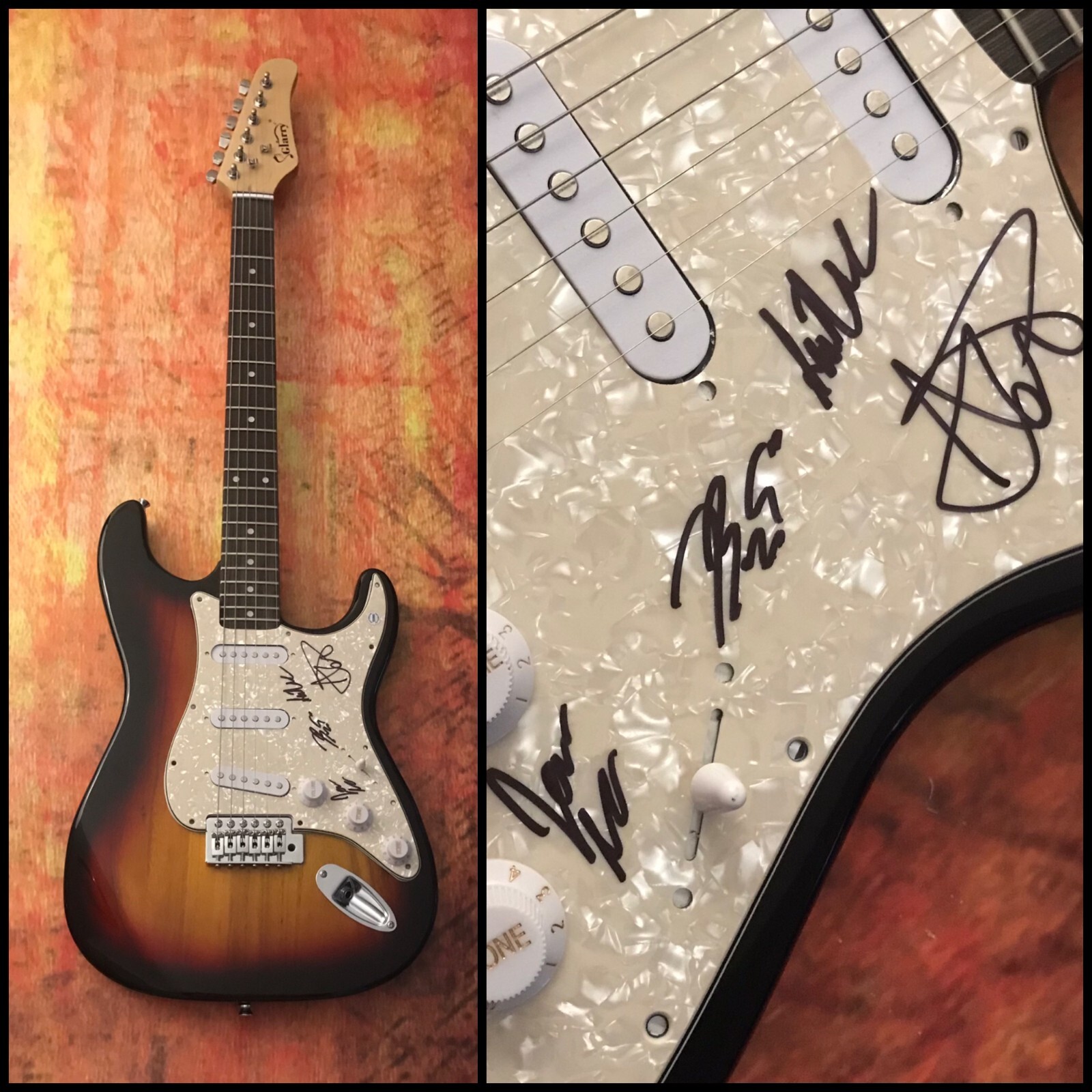 GFA Shallow x4 AM Band Wrong * FIVE A.M. * Signed Electric Guitar PROOF F5 COA

