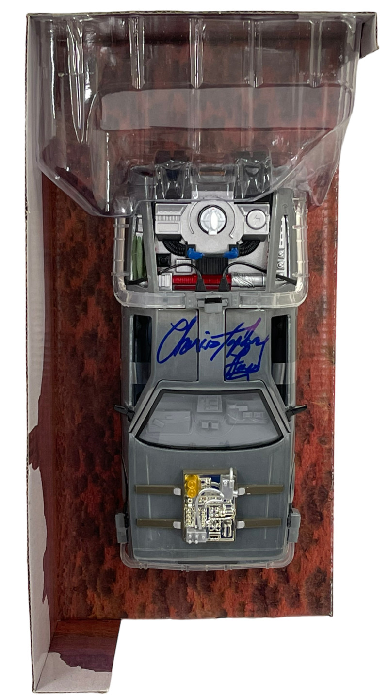 CHRISTOPHER LLOYD SIGNED BACK TO THE FUTURE 1:24 DELOREAN DIECAST BECKETT COA

