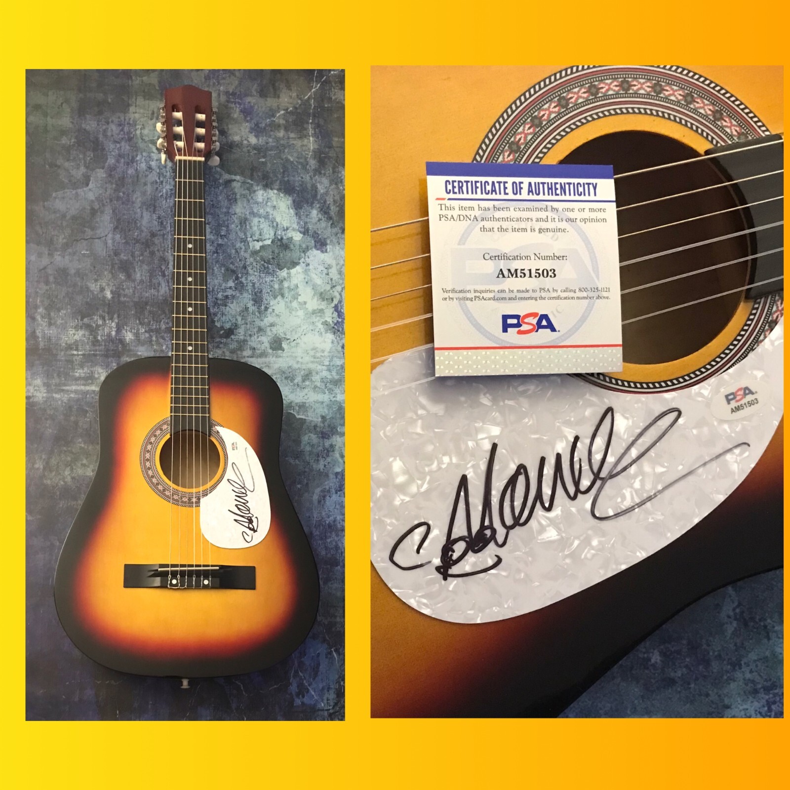 New ListingPSA The Adicts Band Bad Boy * KEITH MONKEY WARREN * Signed Acoustic Guitar COA
