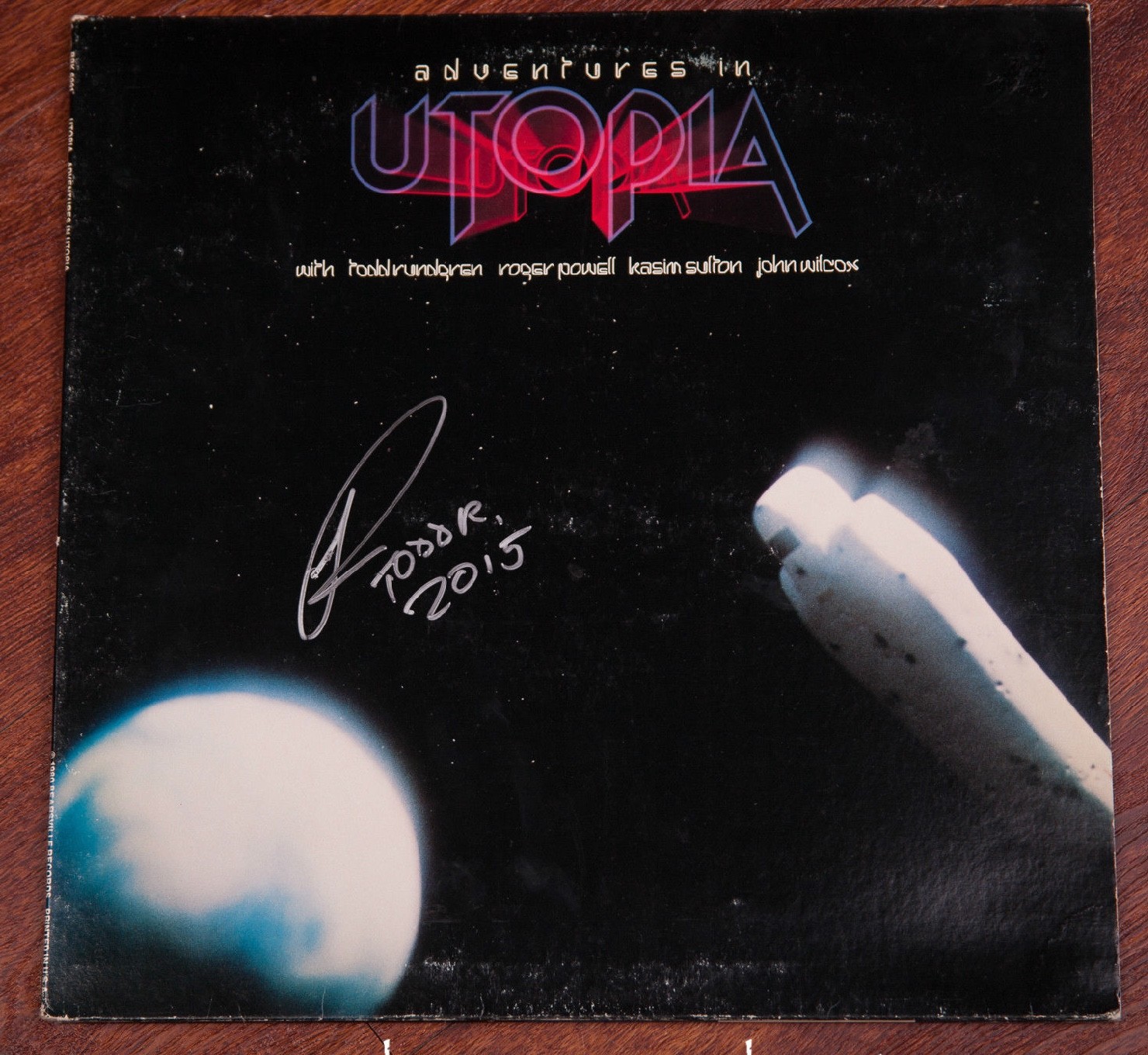 GFA Utopia Rock Star * TODD RUNDGREN * Signed Record Album T2 PROOF COA
