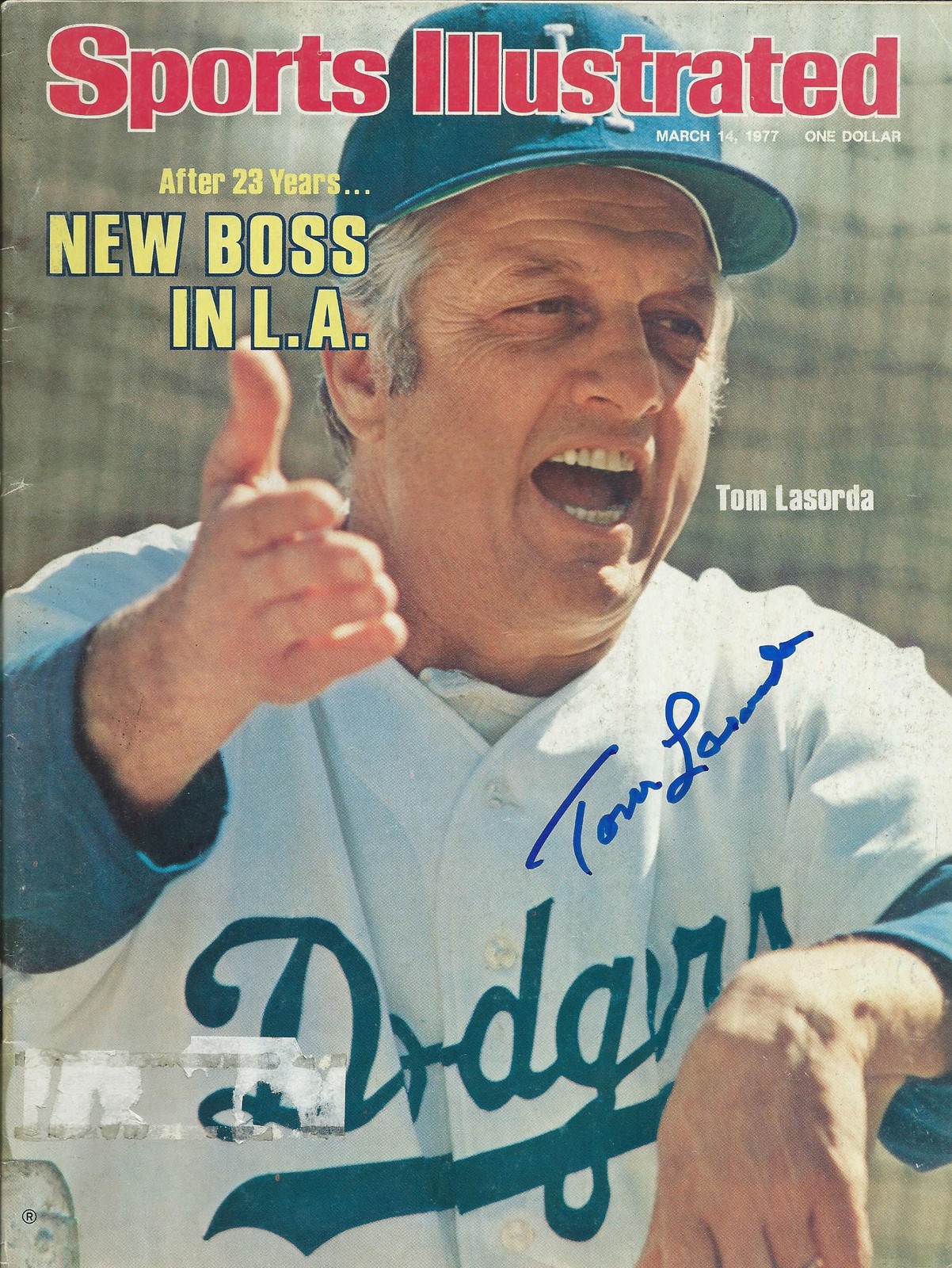 **GFA Sports Illustrated *TOM LASORDA* Signed SI Magazine AD1 COA**