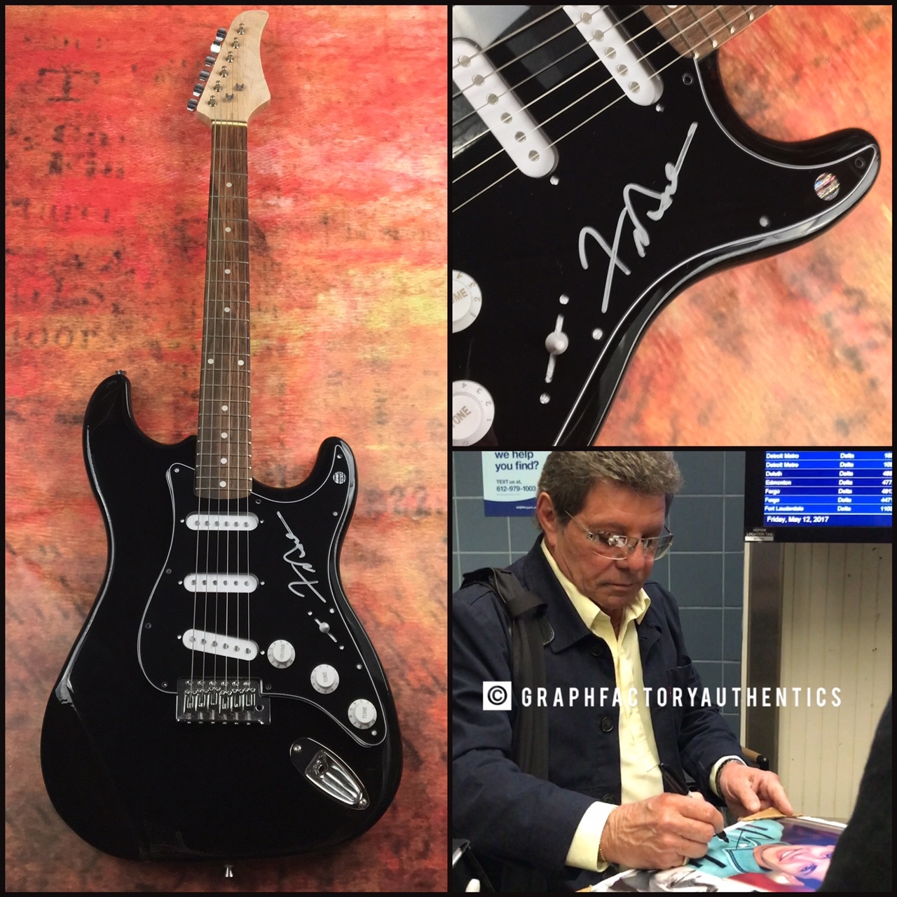 GFA Teen Idol Legend * FRANKIE AVALON * Signed Electric Guitar PROOF AD2 COA