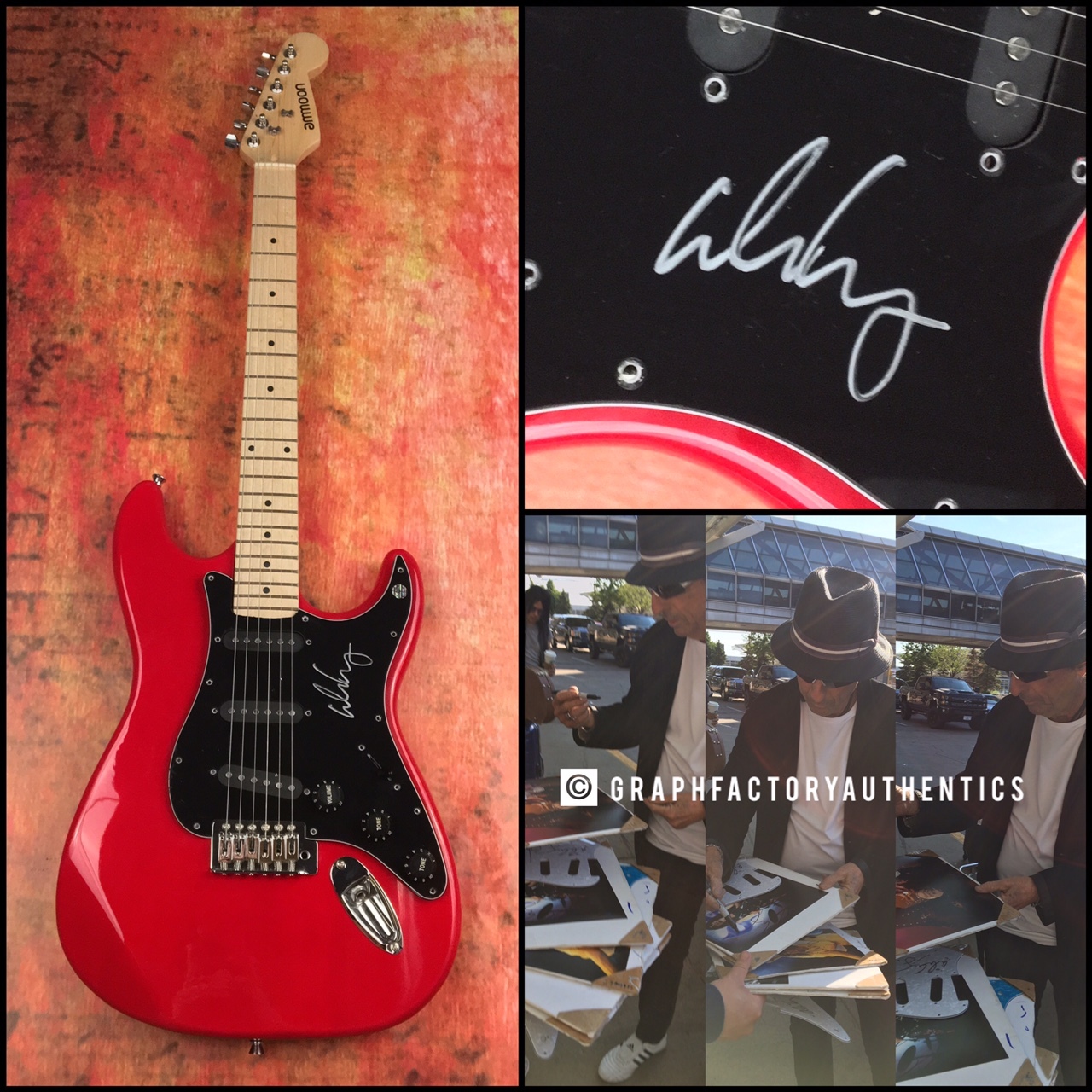 GFA Hollywood Vampires * ALICE COOPER * Signed Electric Guitar PROOF AD3 COA