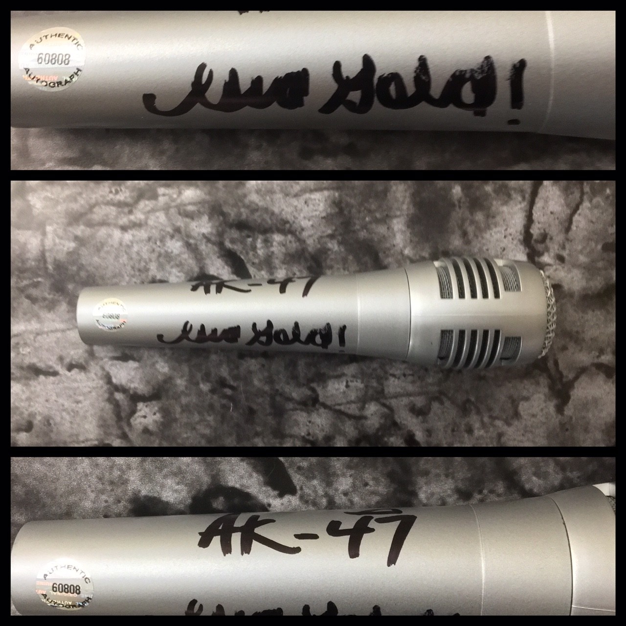 GFA Issa Gold & AKtheSavior * THE UNDERACHIEVERS * Signed Microphone AD1 COA
