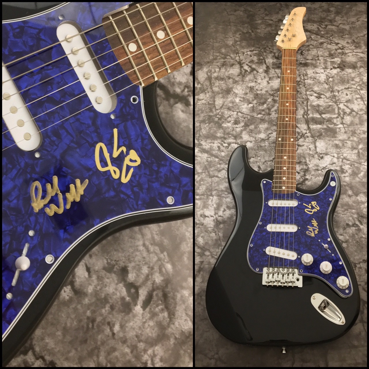 GFA Dust in the Wind * KANSAS BAND * Signed Electric Guitar x2 AD COA