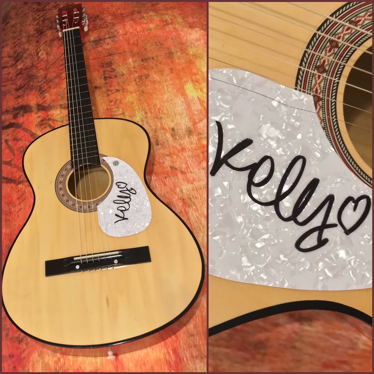 GFA Wet Band Singer * KELLY ZUTRAU * Signed Autographed Acoustic Guitar K2 COA
