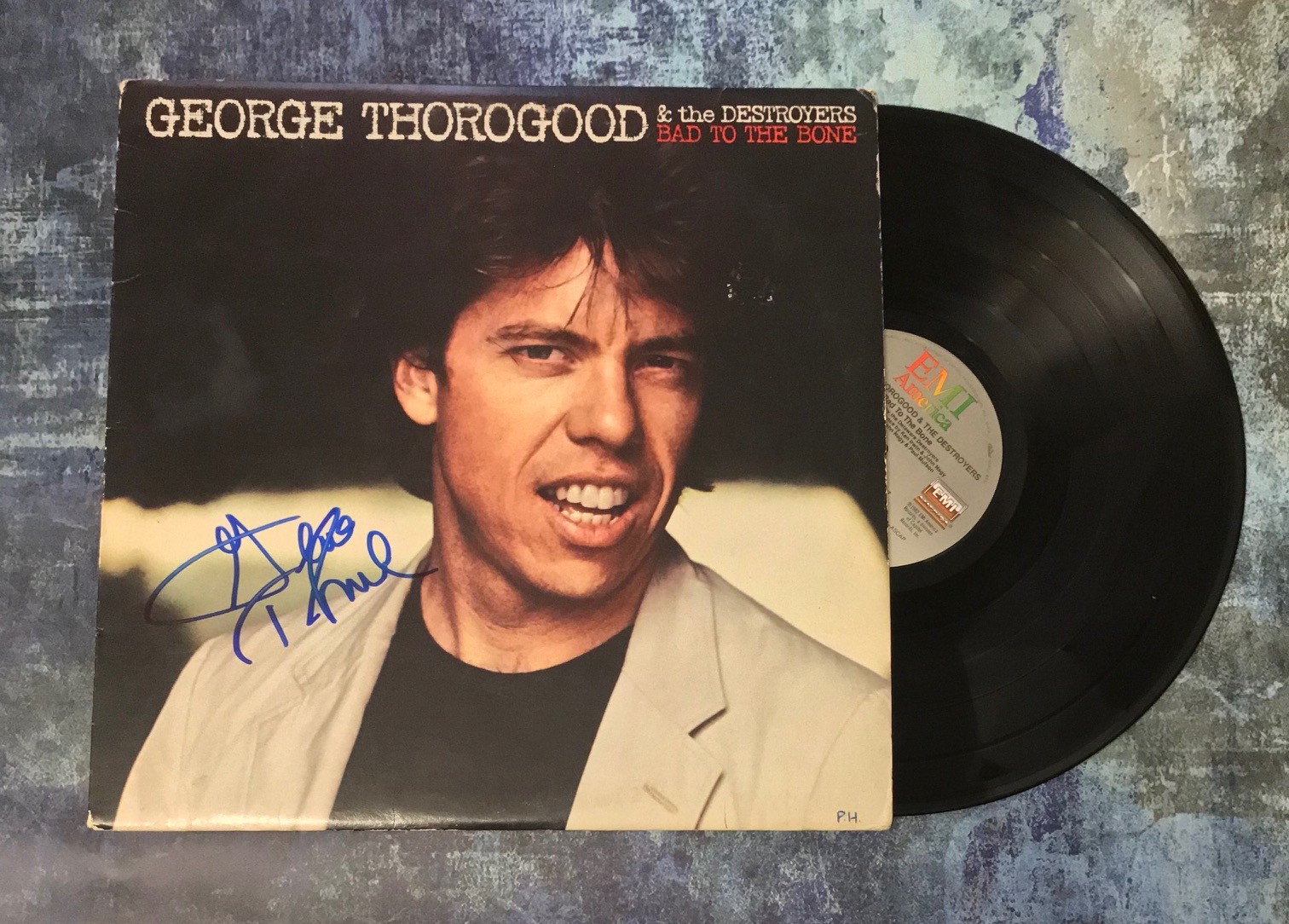 GFA Bad to the Bone * GEORGE THOROGOOD * Signed Record Album PROOF AD1 COA
